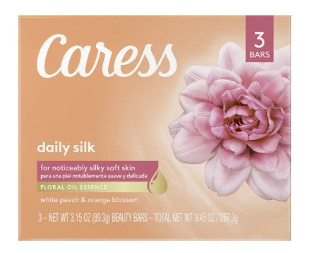 Caress Bar Soap Daily Silk Box Total 9.45oz - (3x3.15)oz/12pk