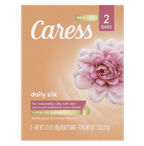 Caress Bar Soap Daily Silk Box Total 7.5oz - (2x3.75)oz/24pk