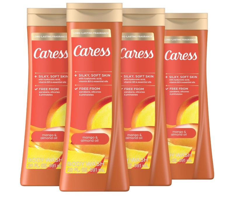 Caress Body wash Mango and Almond Oil - 20oz/4pk