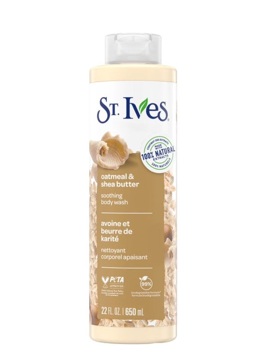 St. Ives Body Wash Oatmeal & Shea Butter - 22oz/4pk