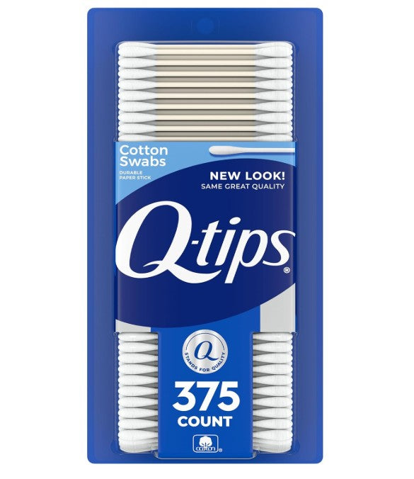 Q-tips Cotton Swabs - 375ct/12pk