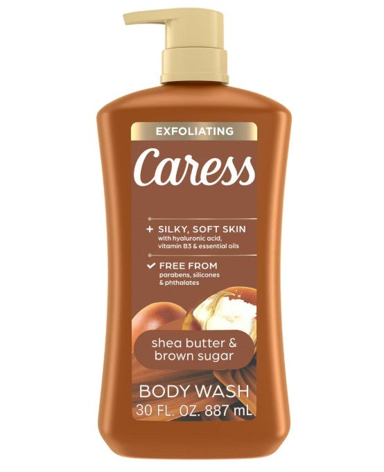 Caress Shea Butter & Brown Sugar Body Wash - 30oz/4pk