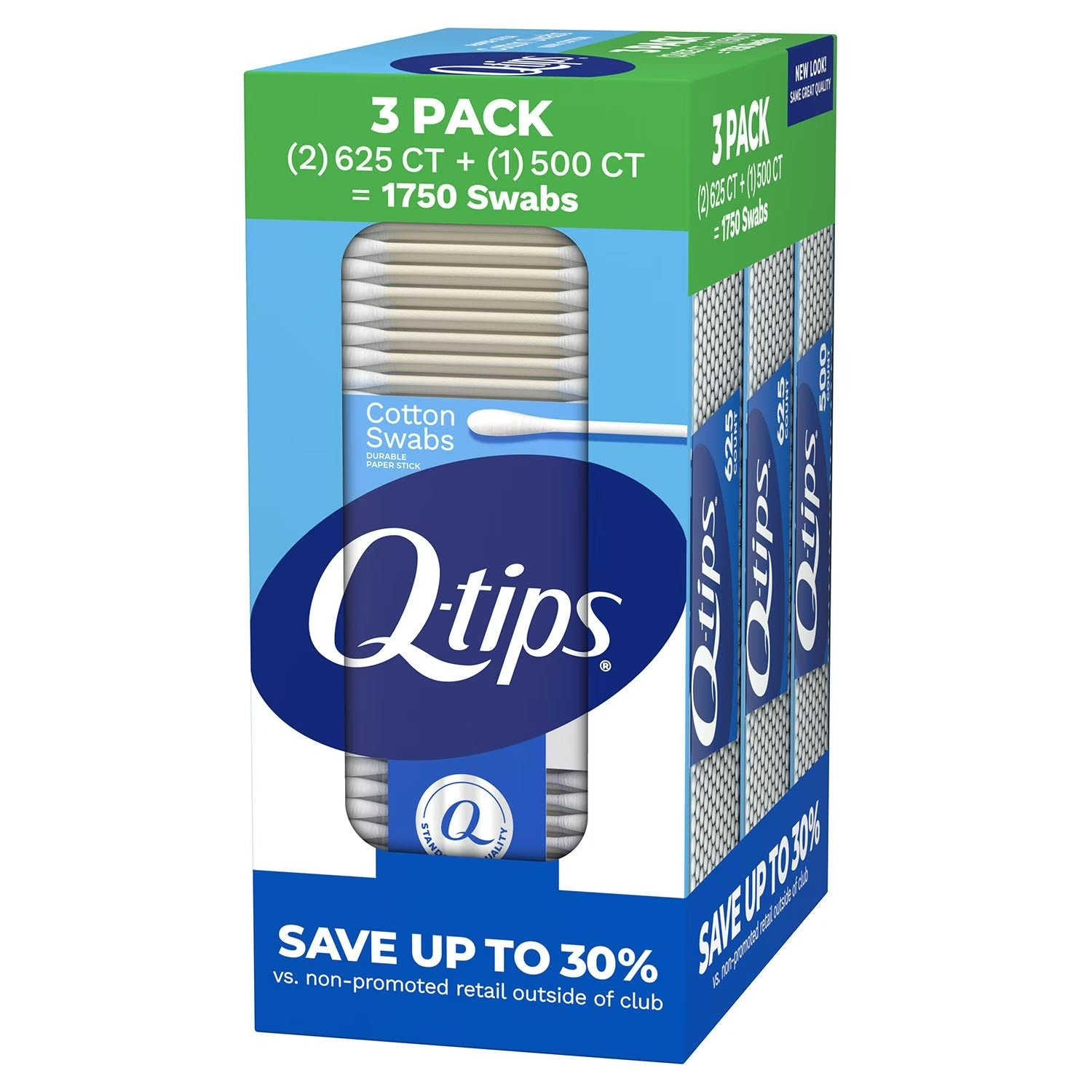 Q-tips Cotton Swabs - (2x625+500)ct/1pk
