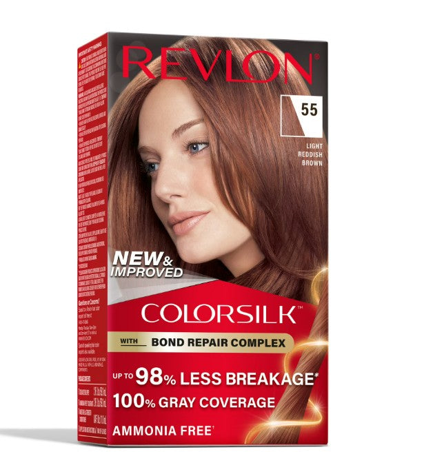 Revlon Colorsilk Hair Color #55 Light Reddish Brown - 1ct/3pk