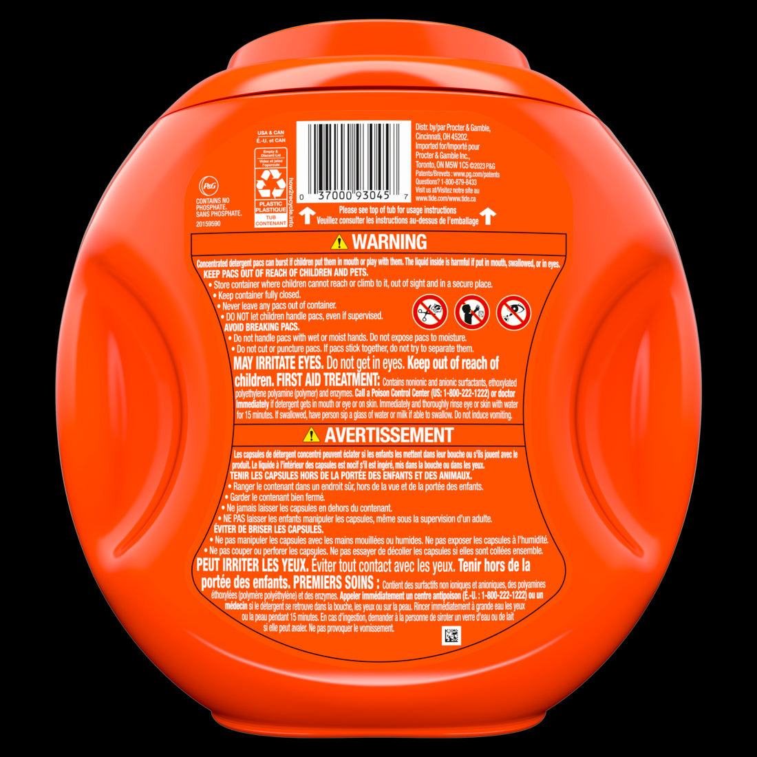 Tide PODS Laundry Detergent Pacs 3-in-1 Stain Remover Odor Fighter Color Protector HE compatible Original Scent - 81ct/4pk