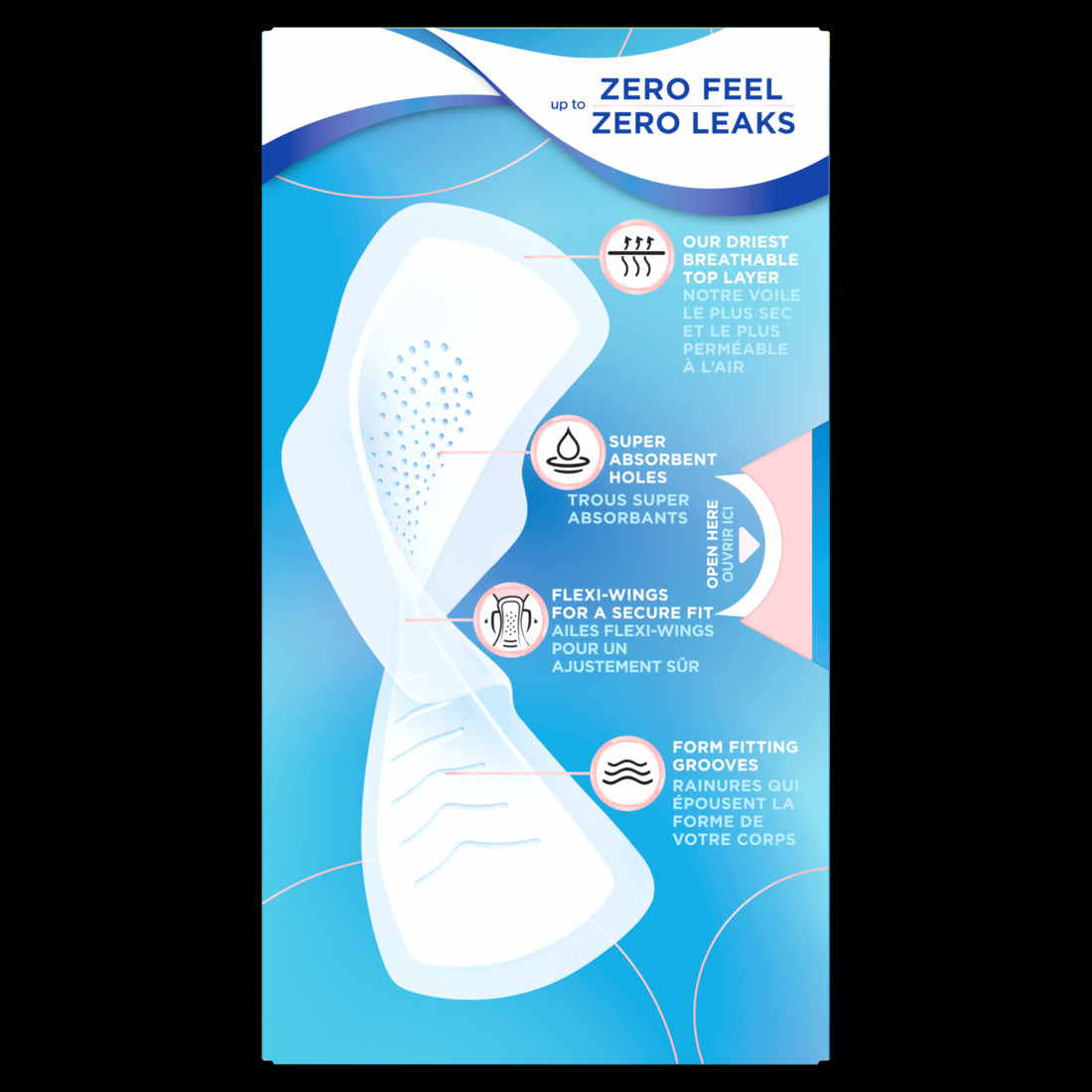 Always Infinity with FlexFoam Pads for Women Size 2 Heavy Absorbency with Wings Unscented - 32ct/6pk