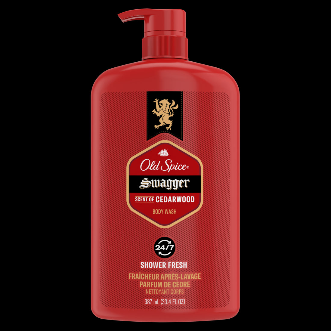 Old Spice Mens Body Wash Pump Swagger Scent of Confidence - 33.4oz/4pk