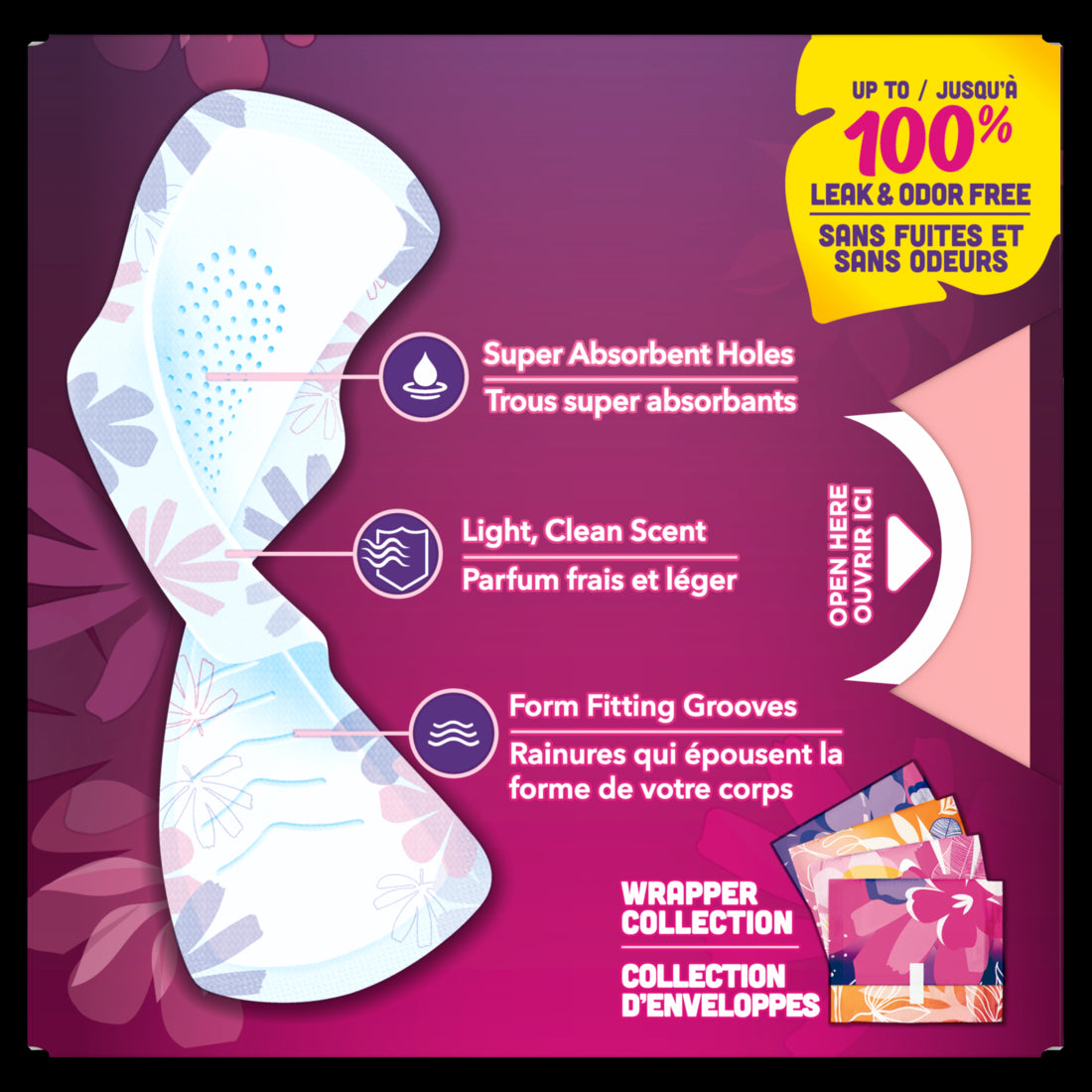 Always Radiant with FlexFoam Pads Size 1 Regular with Wings Unscented - 15ct/12pk