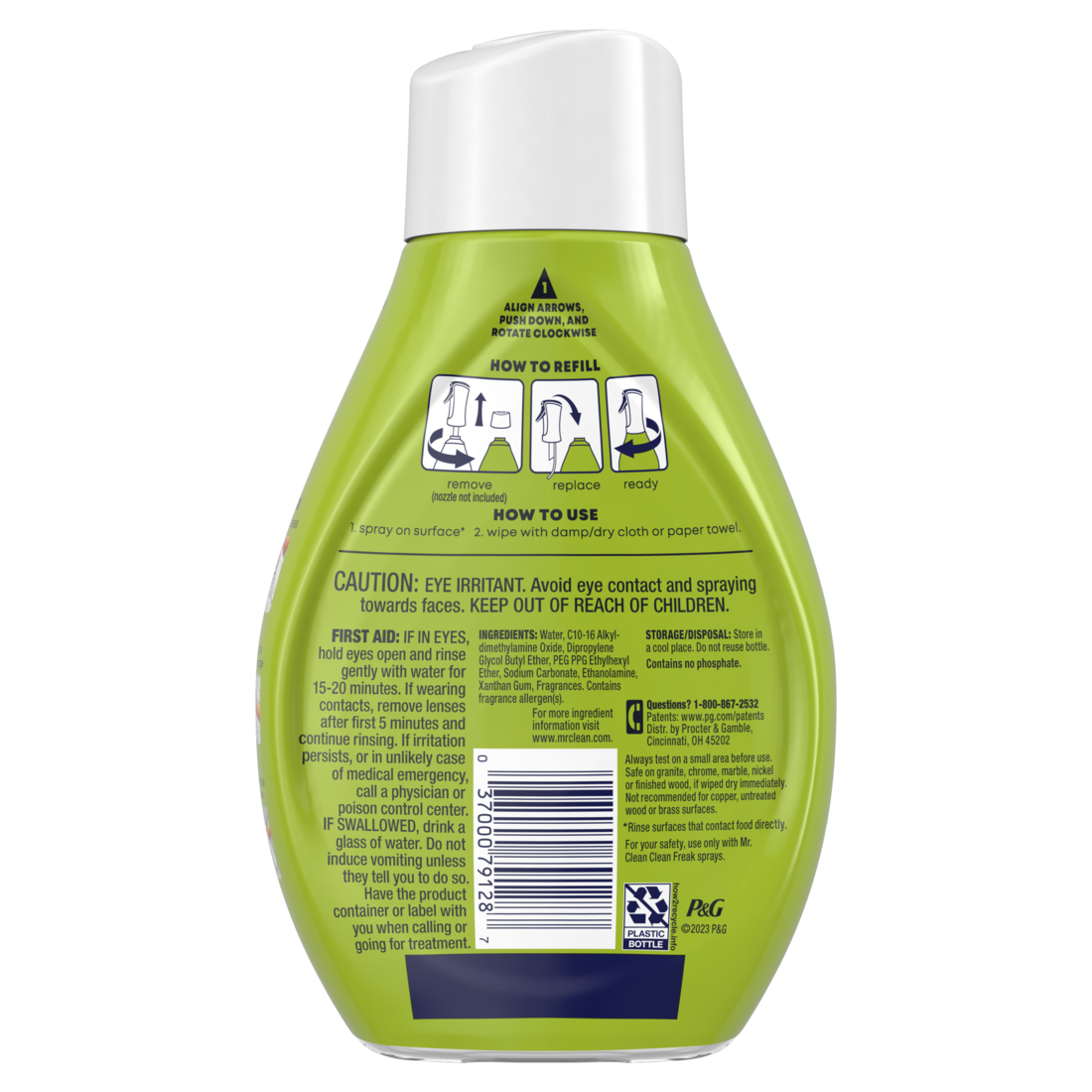 Mr. Clean Clean Freak Deep Cleaning Mist Multi-Surface Spray Gain Original Scent 1 Refill - 16oz/6pk