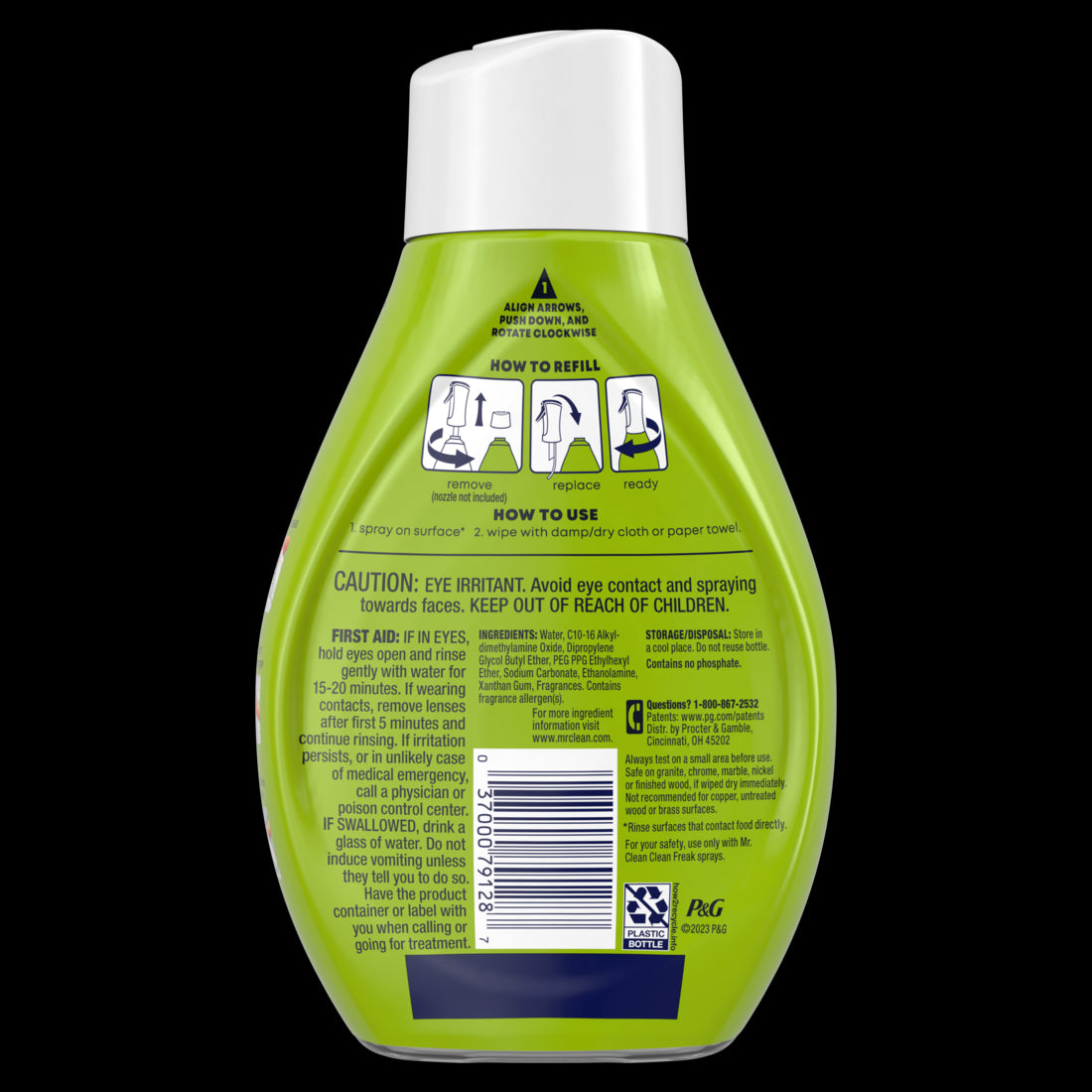 Mr. Clean Clean Freak Deep Cleaning Mist Multi-Surface Spray Gain Original Scent 1 Refill - 16oz/6pk