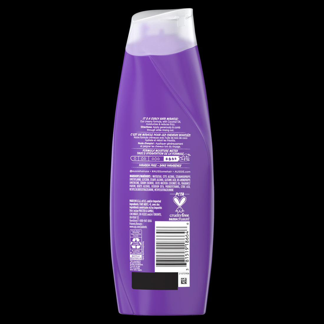 Aussie Miracle Curls Conditioner with Coconut Oil Paraben Free - 12.1oz/6pk