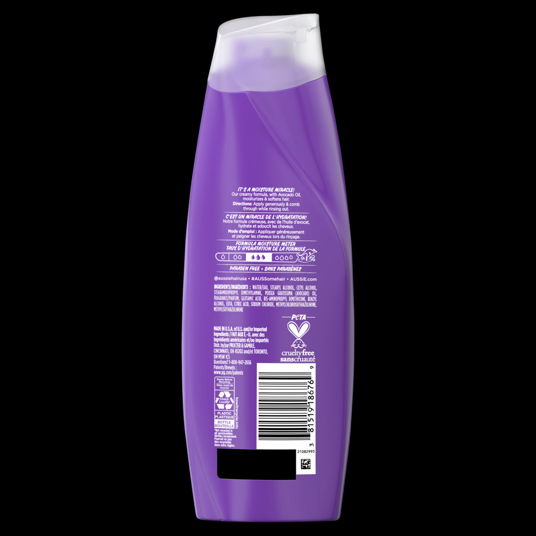 Aussie Miracle Moist Hair Conditioner for All Hair Types Moisturizing Paraben-Free - 12.1oz/6pk