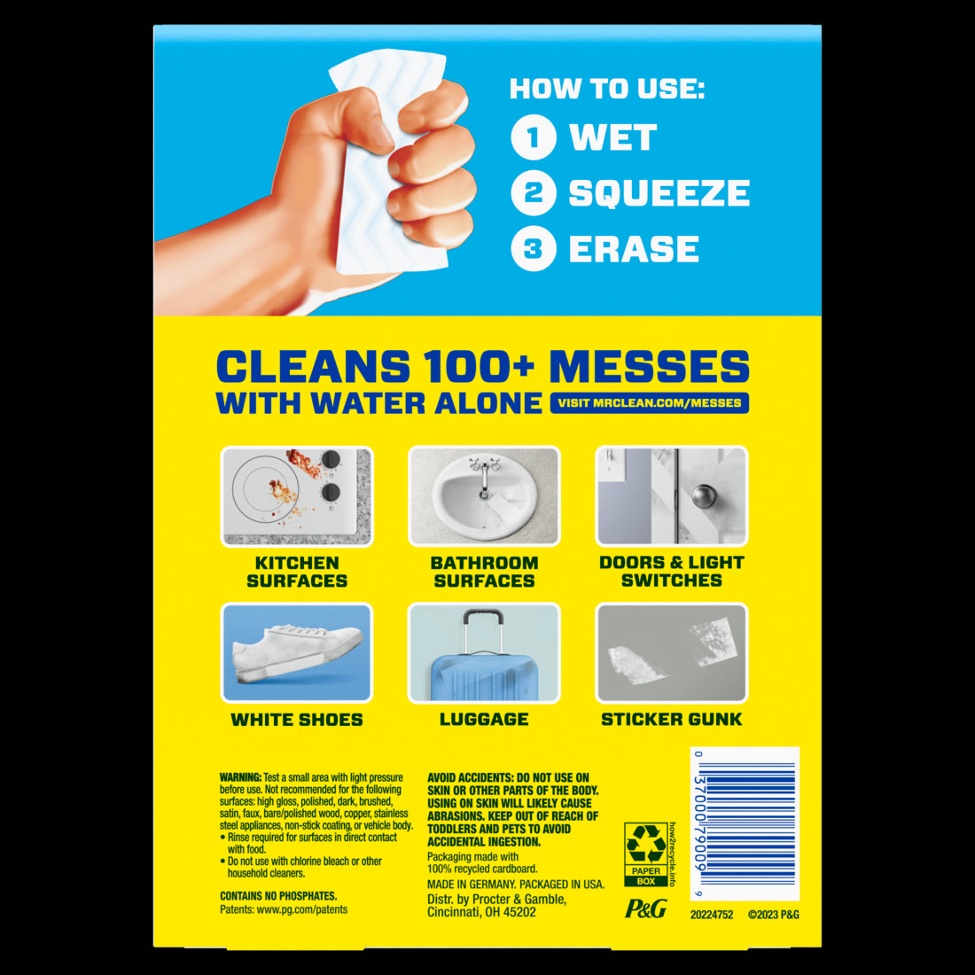 Mr. Clean Magic Eraser Sponge All Purpose Cleaner Cleaning Scrubber Wall Cleaner Original - 6ct/6pk