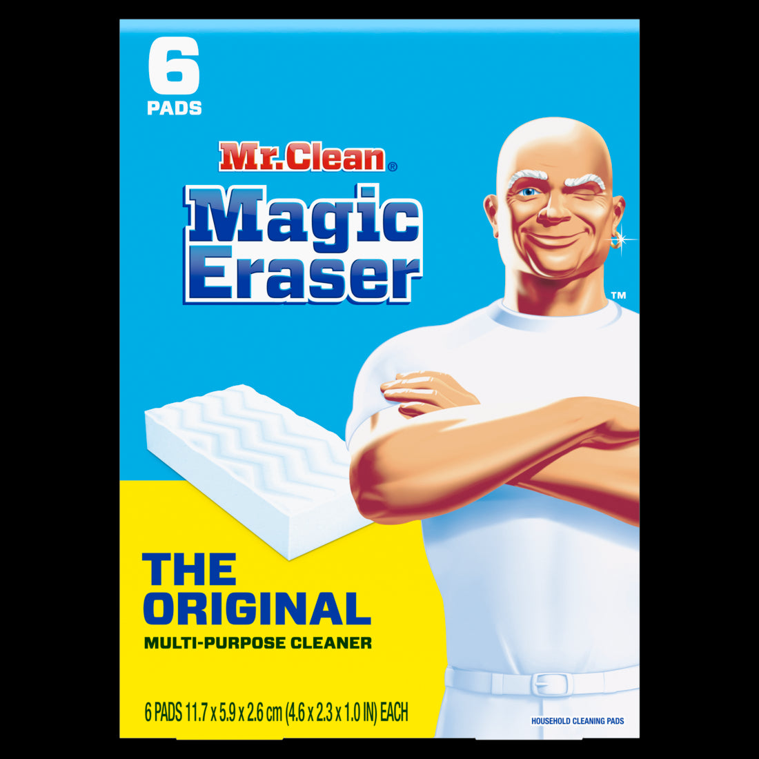 Mr. Clean Magic Eraser Sponge All Purpose Cleaner Cleaning Scrubber Wall Cleaner Original - 6ct/6pk