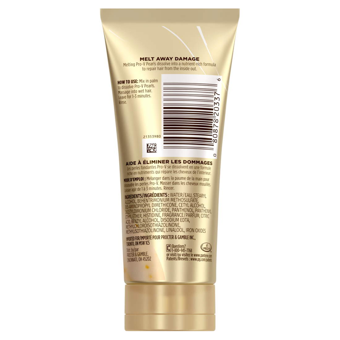Pantene Pro-V Miracle Rescue Deep Repair Conditioner With Melting Pro-V Pearls Transforms Hair Softens Repairs From The Inside Travel Size - 2.5oz/24pk
