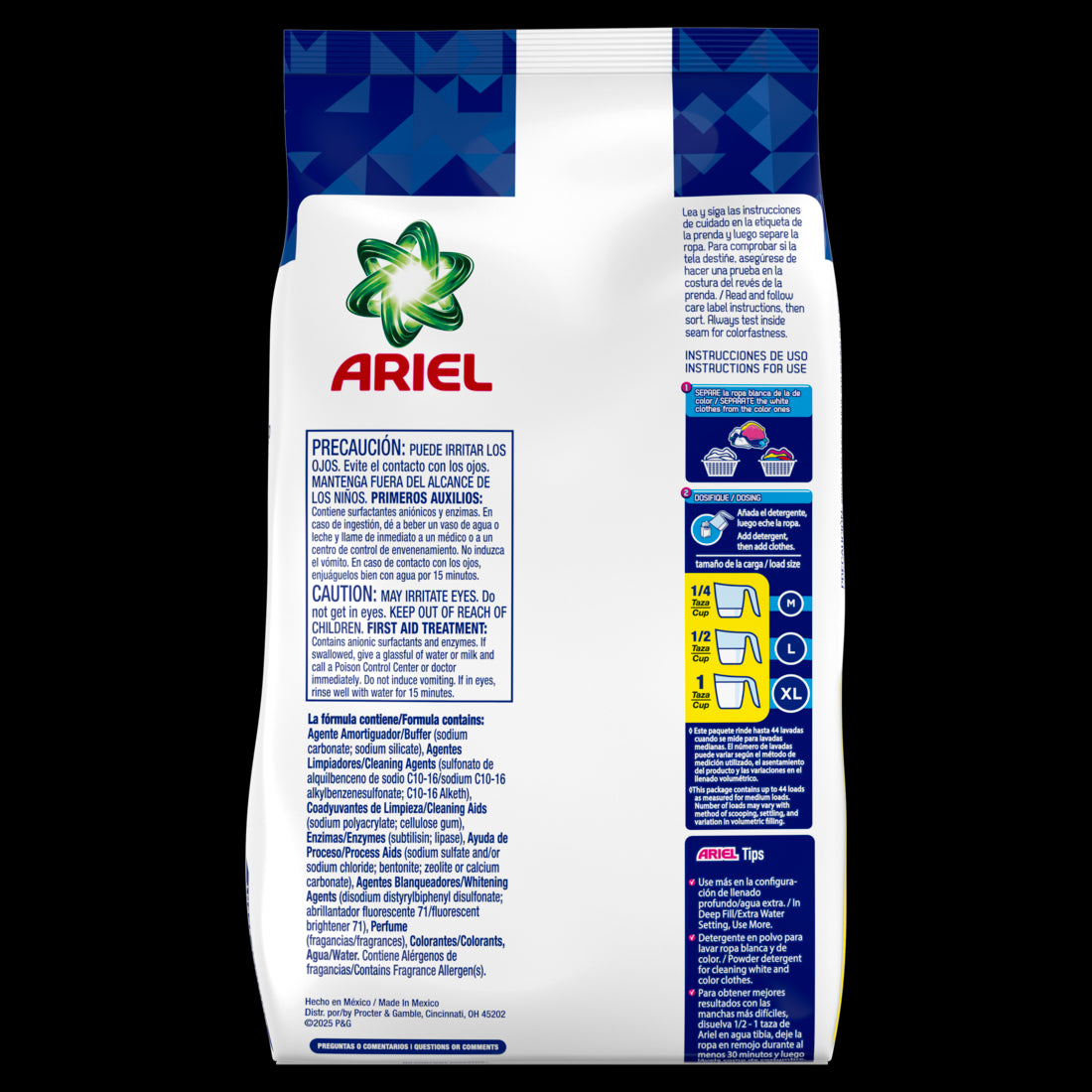 Ariel Powder Laundry Detergent Original Scent 2.0kg 44 Loads - 70oz/6pk