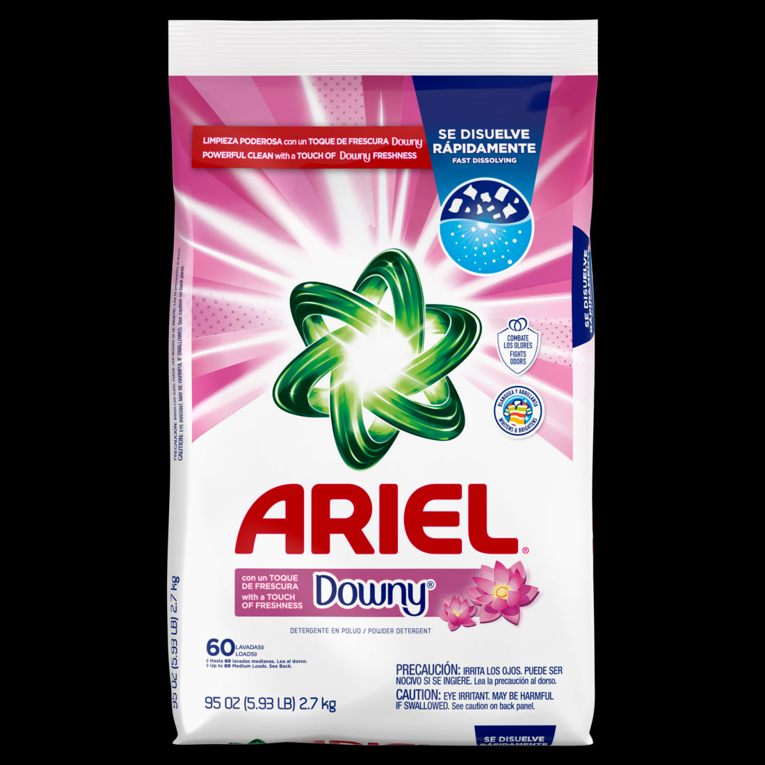 Ariel with a Touch of Downy Freshness Powder Laundry Detergent 2.7kg 60 Loads - 95oz/6pk