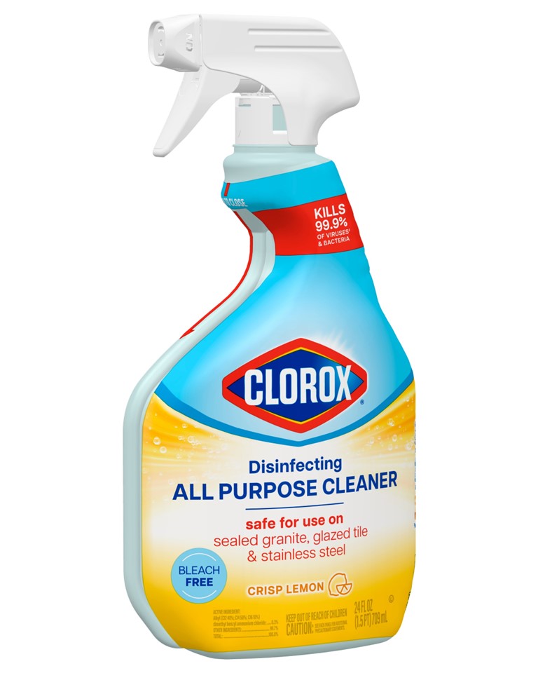 Clorox Disinfecting All Purpose Cleaner Bleach Free Crisp Lemon - 24oz/9pk