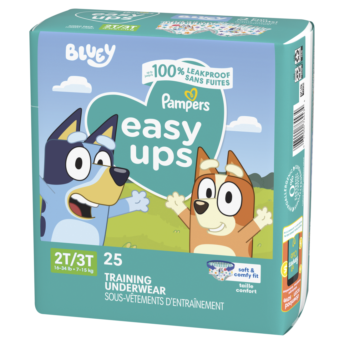 Pampers Easy Ups Training Underwear Boys Size 4 2T-3T - 25ct/4pk