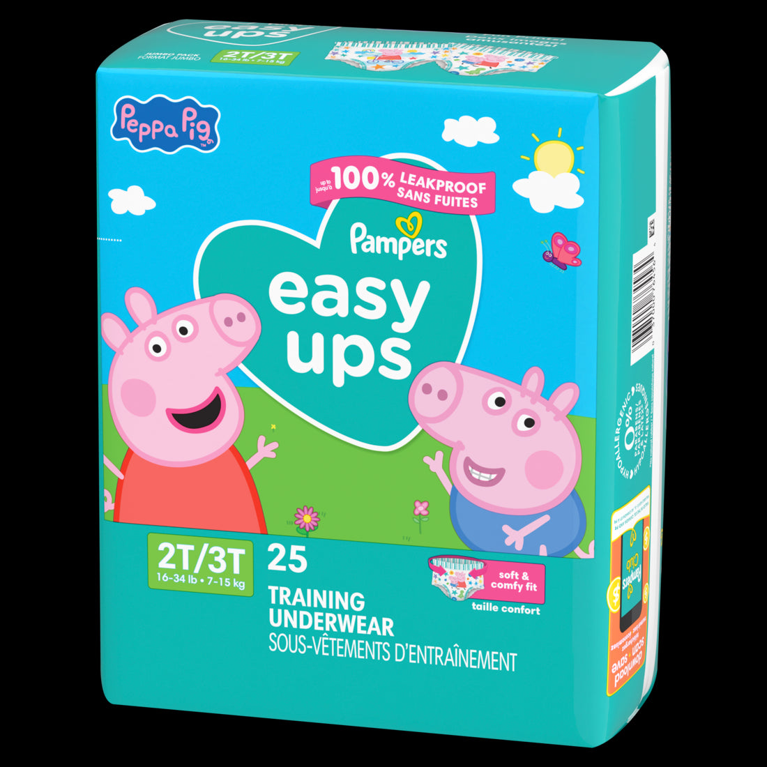 Pampers Easy Ups Training Underwear Peppa Pig Size 4 (2T3T) - 25ct/4pk