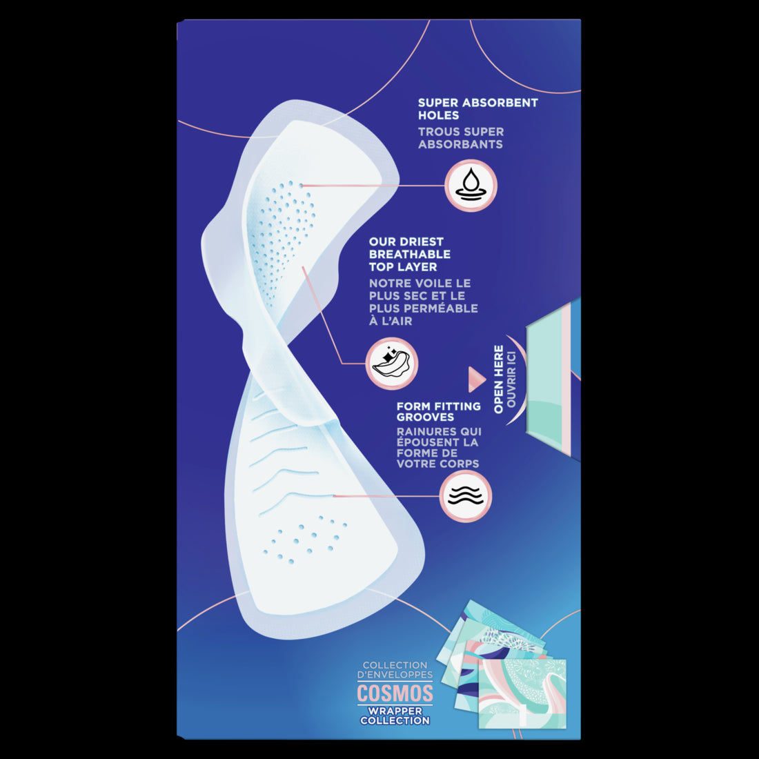 Always Infinity with FlexFoam Pads Size 5 Extra Heavy Overnight with Wings Unscented - 30ct/3pk