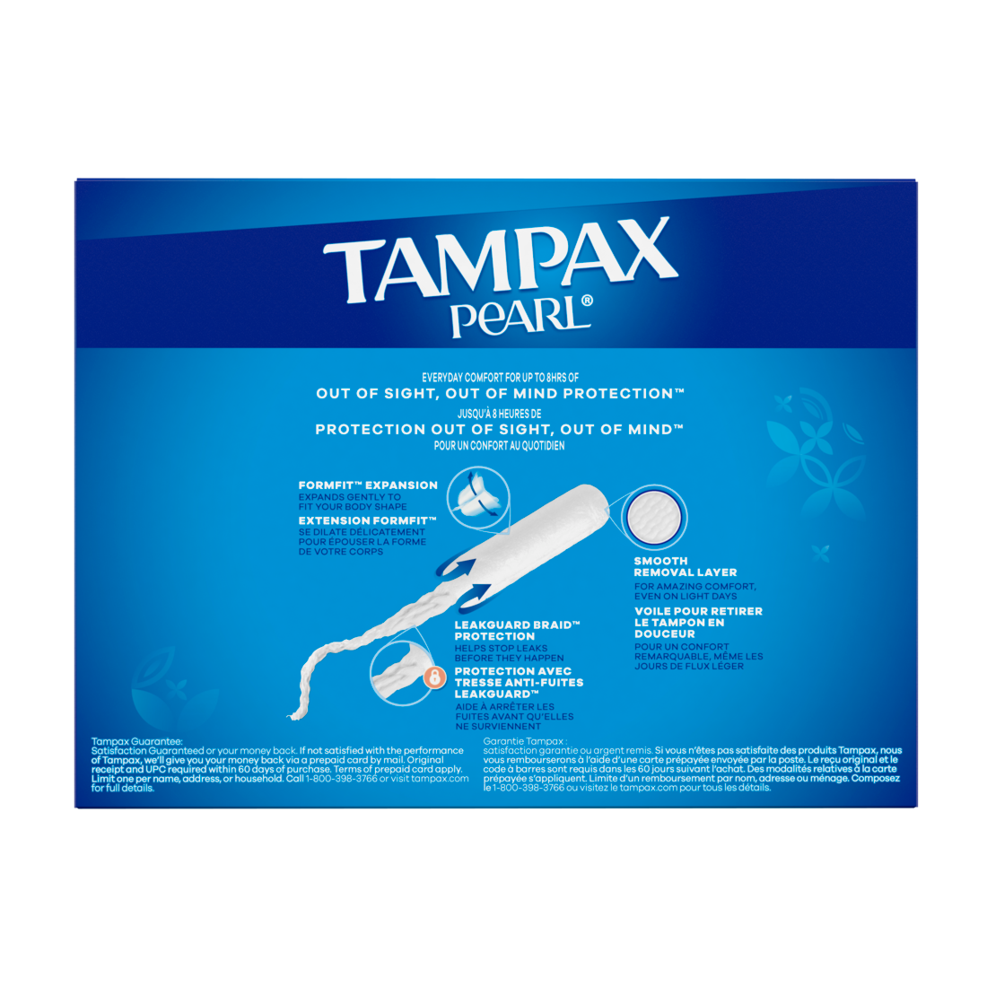 Tampax Pearl Tampons with LeakGuard Braid Ultra Absorbency Unscented - 45ct/6pk