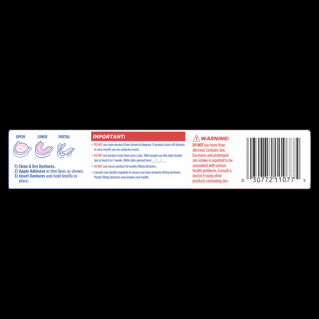 Fixodent Food Barrier Denture Adhesive Cream for Full and Partial Dentures - 2oz/24pk