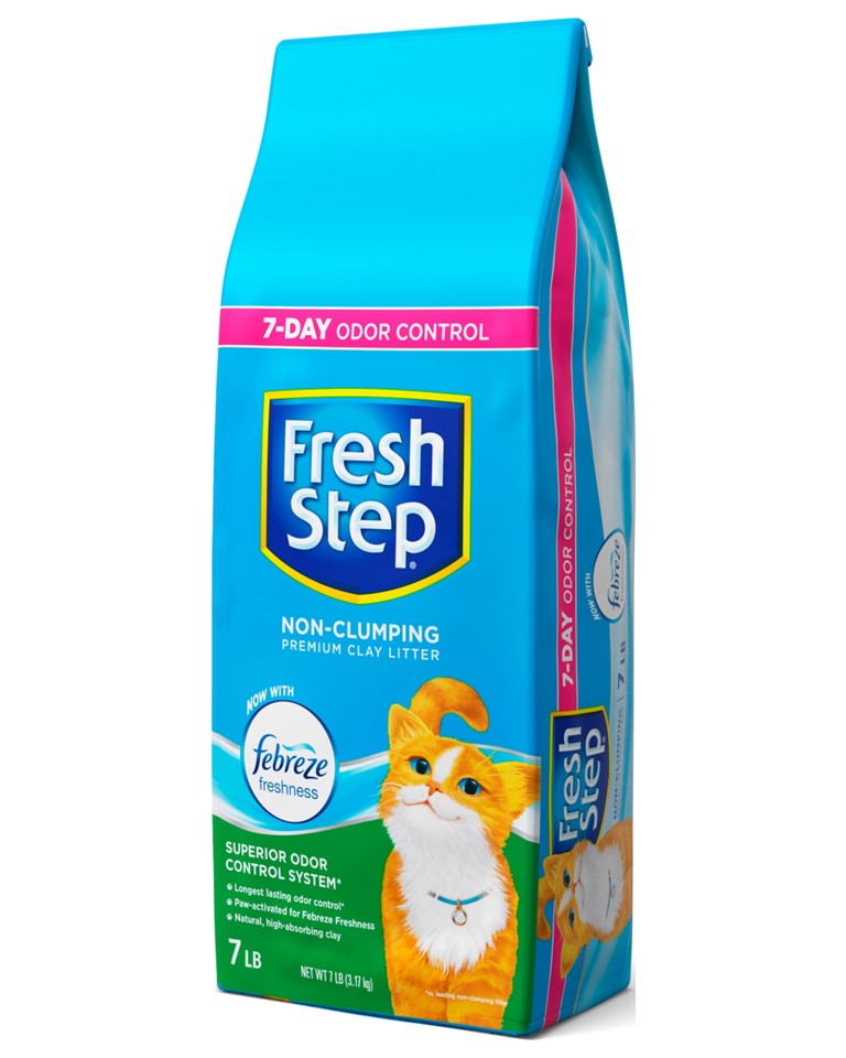 Fresh Step Non-Clumping Premium Cat Litter with Febreze Freshness - 7lb/6pk