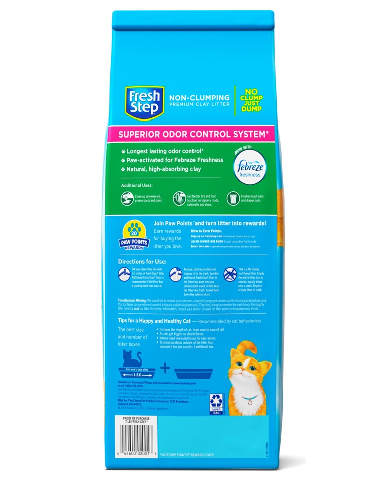 Fresh Step Non-Clumping Premium Cat Litter with Febreze Freshness - 7lb/6pk