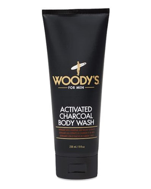 Woody's Activated Charcoal Body Wash - 8oz/12pk