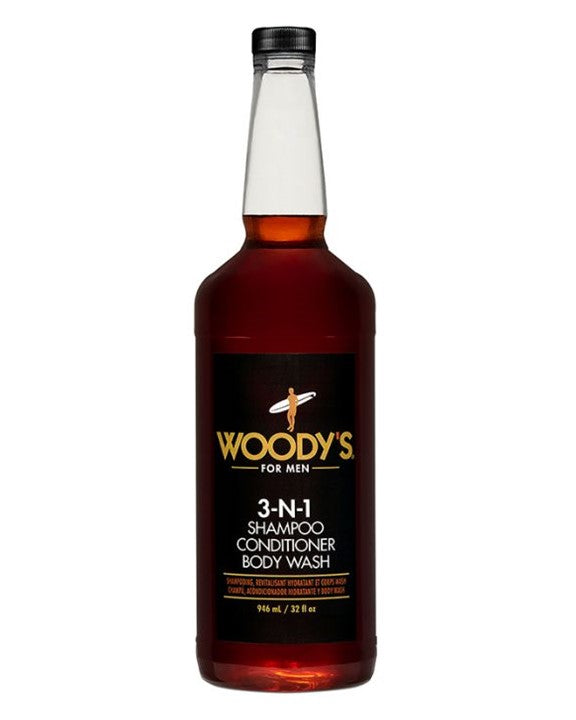 Woody's 3-n-1 Triple Treat (Shampoo Conditioner & Body Wash) - 32oz/6pk
