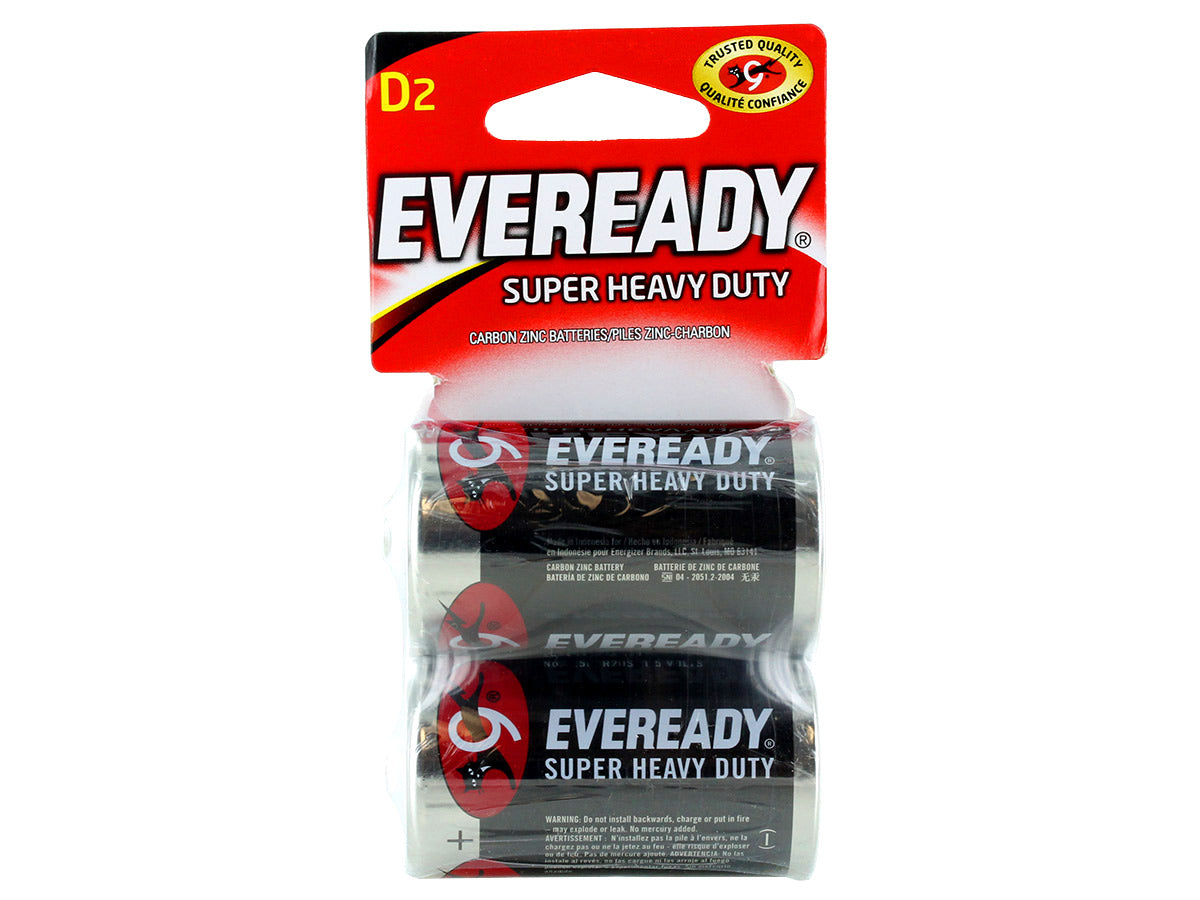 EVEREADY@Super Heavy Duty US Batteries D by ENERGIZER - 2/12pk