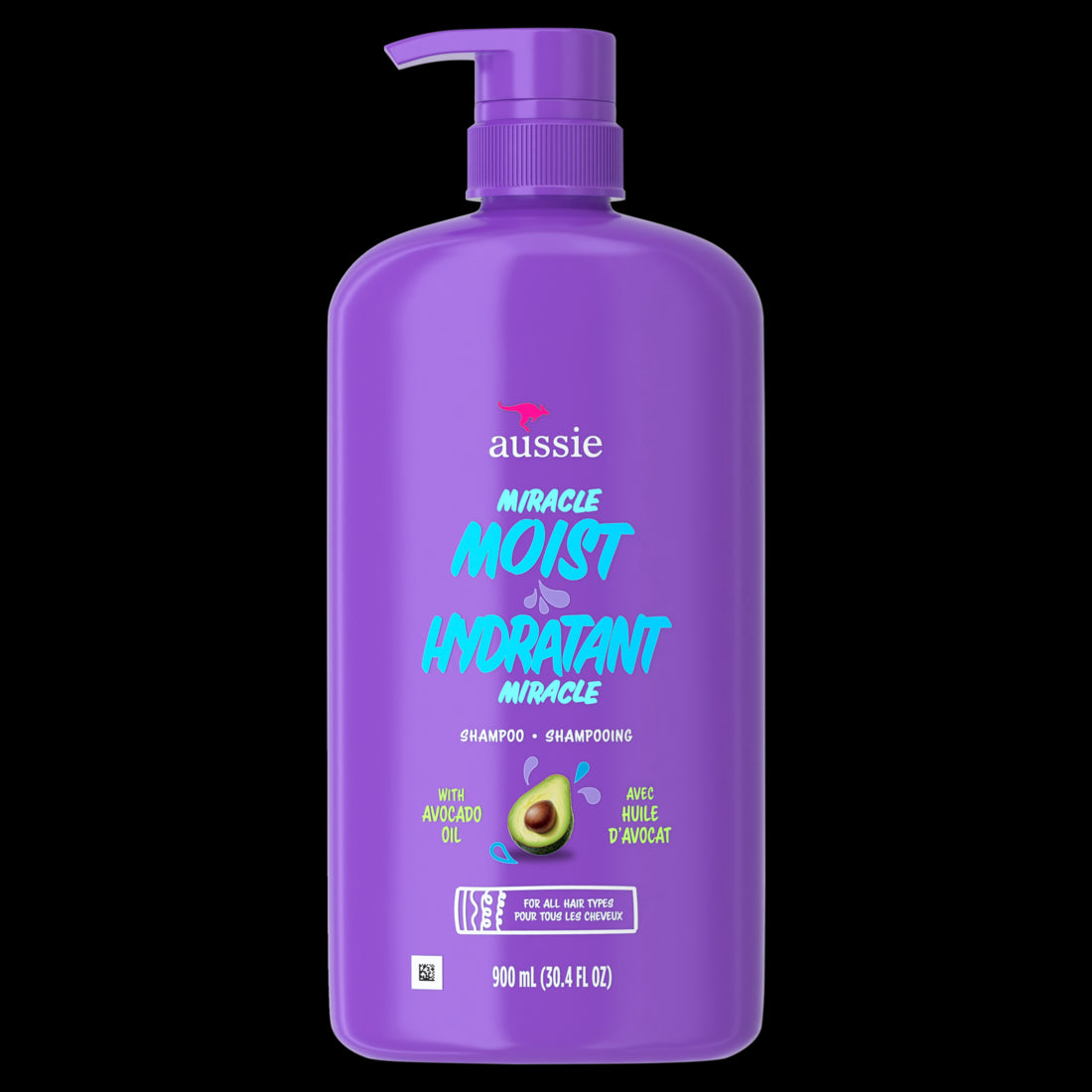 Aussie Miracle Moist Shampoo for Dry Hair and All Hair Types Moisturizing Paraben-Free - 30.4oz/4pk