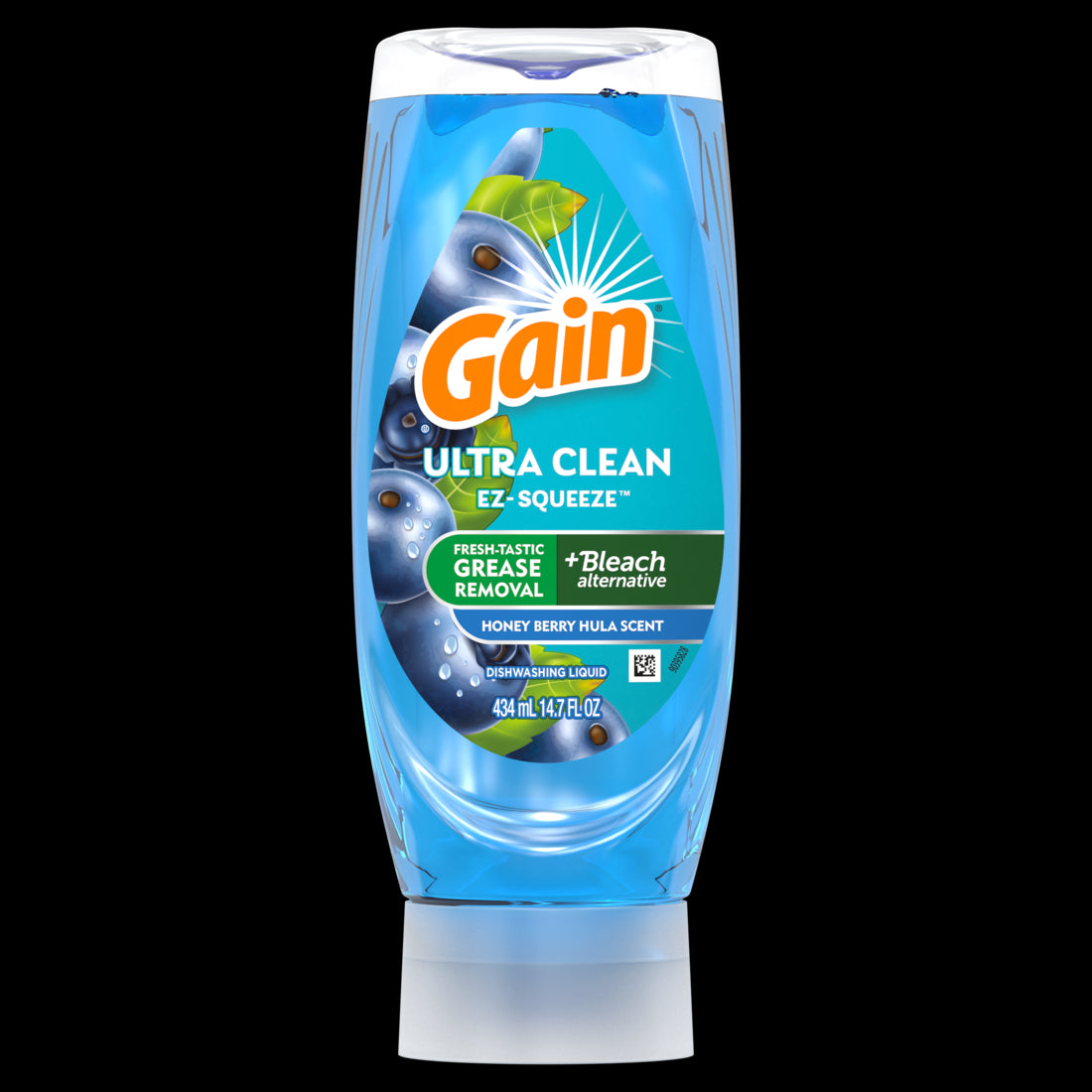 Gain Ultra + Bleach Alternative EZ-Squeeze Dish Soap Dishwashing Liquid Honey Berry Hula - 14.7oz/8pk