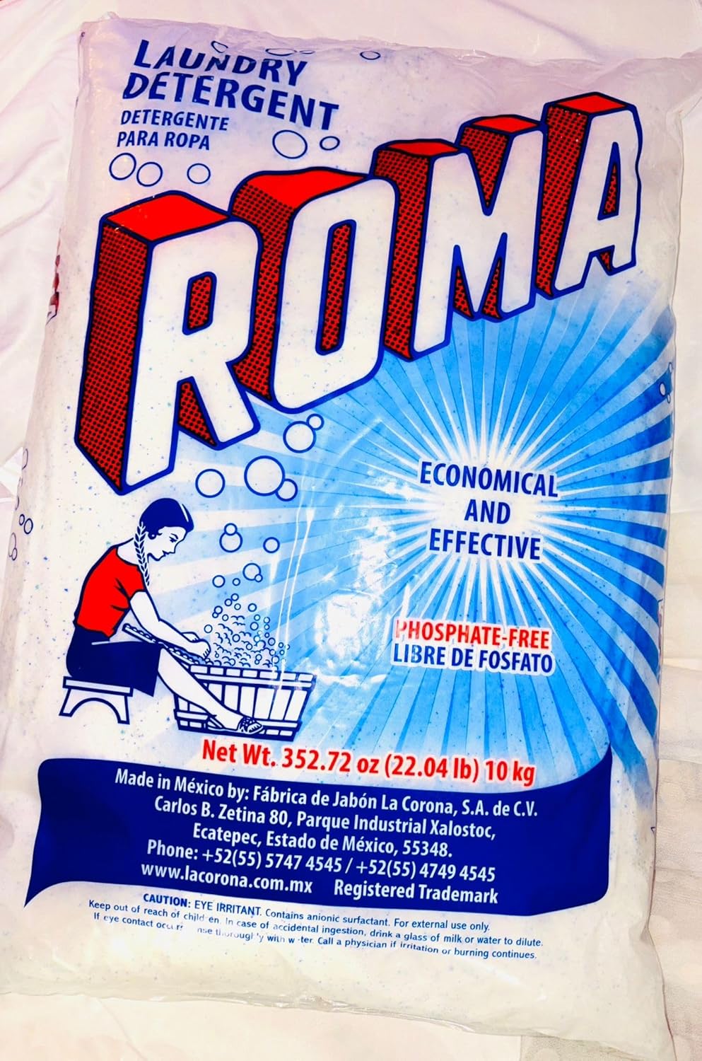 Roma Detergent Powder (10kg / 22.04lb) - 352.72oz/1pk