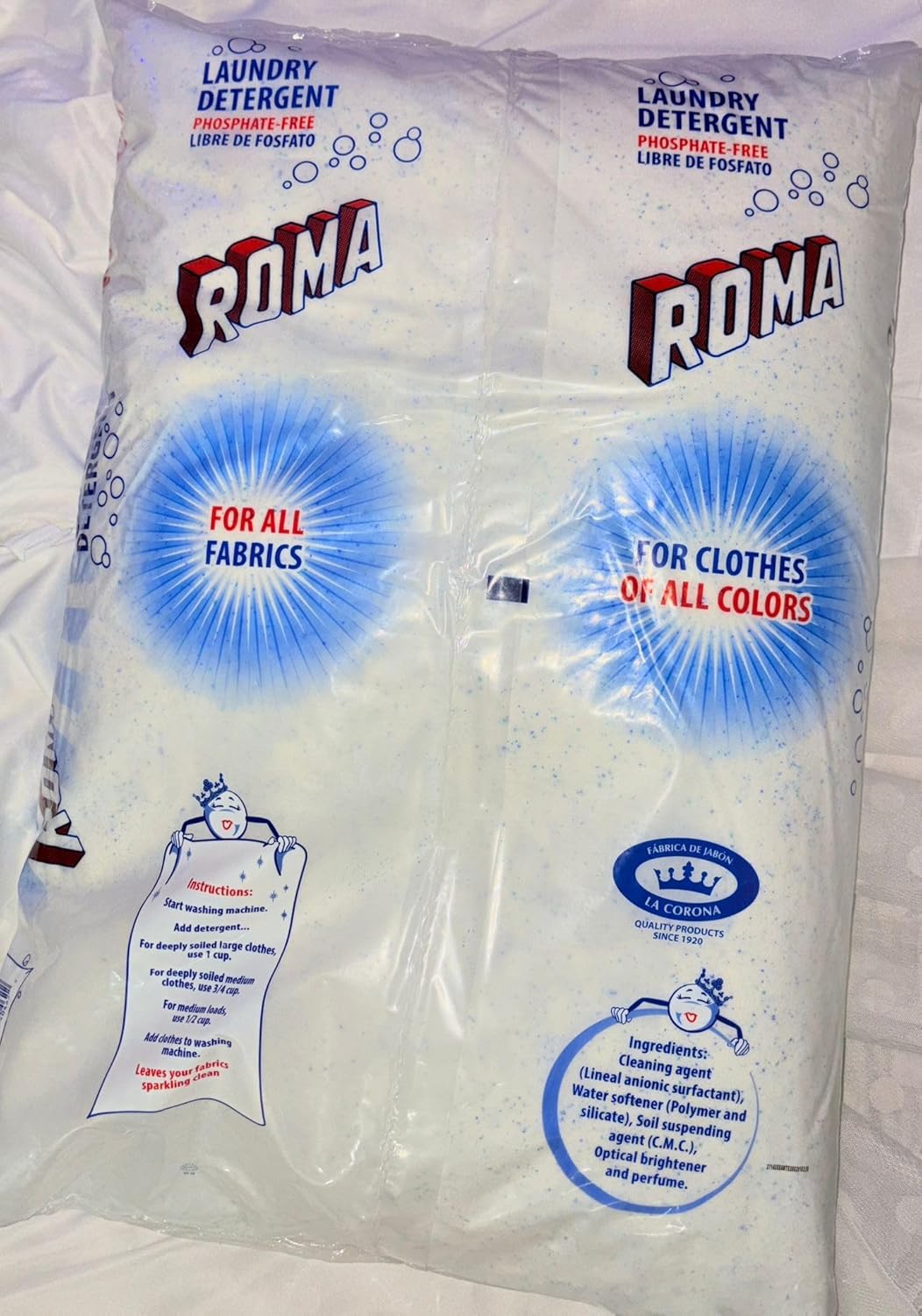 Roma Detergent Powder (10kg / 22.04lb) - 352.72oz/1pk