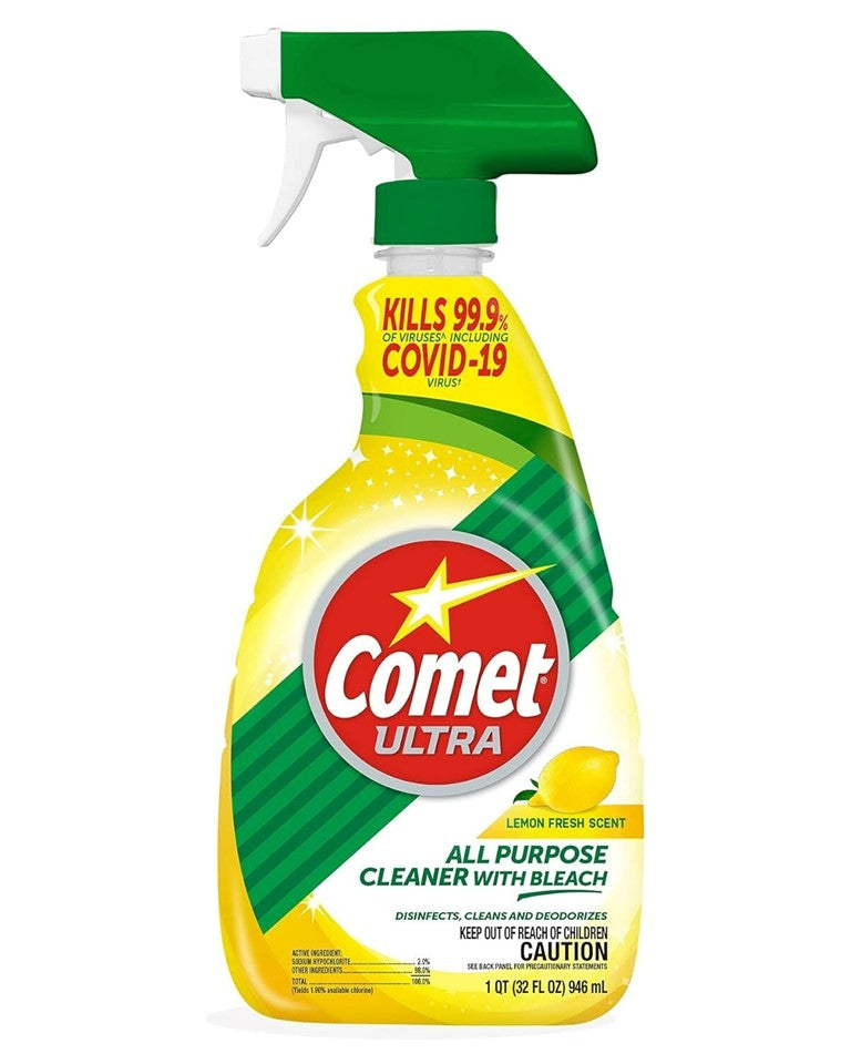 Comet Ultra All-Purpose Cleaner w/Bleach Trigger Spray Lemon Fresh - 32oz/9pk