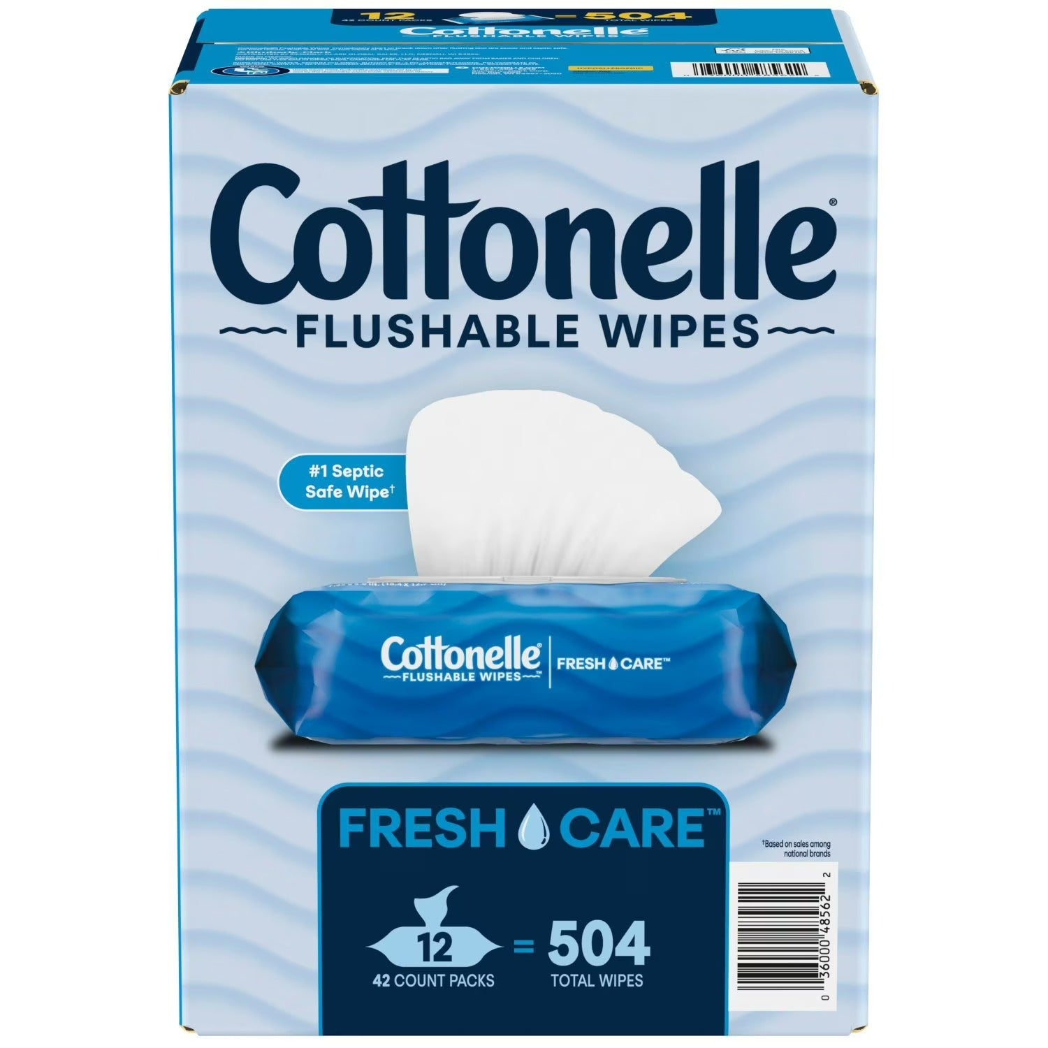 Cottonelle Individual Flushable Wipes - 504ct/12pk