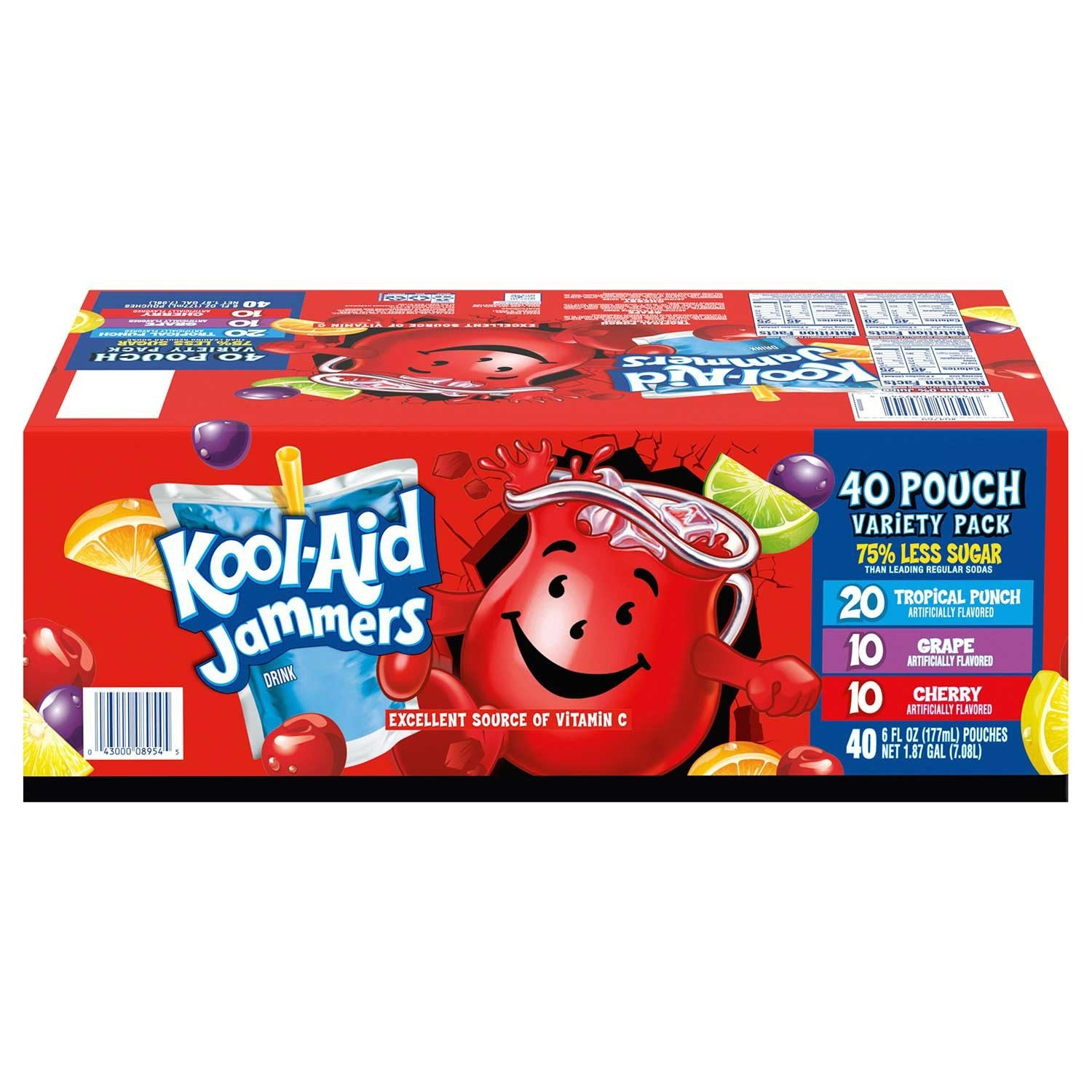 Kool-Aid Jammers Juice Pouches Variety Pack - 6oz/40pk