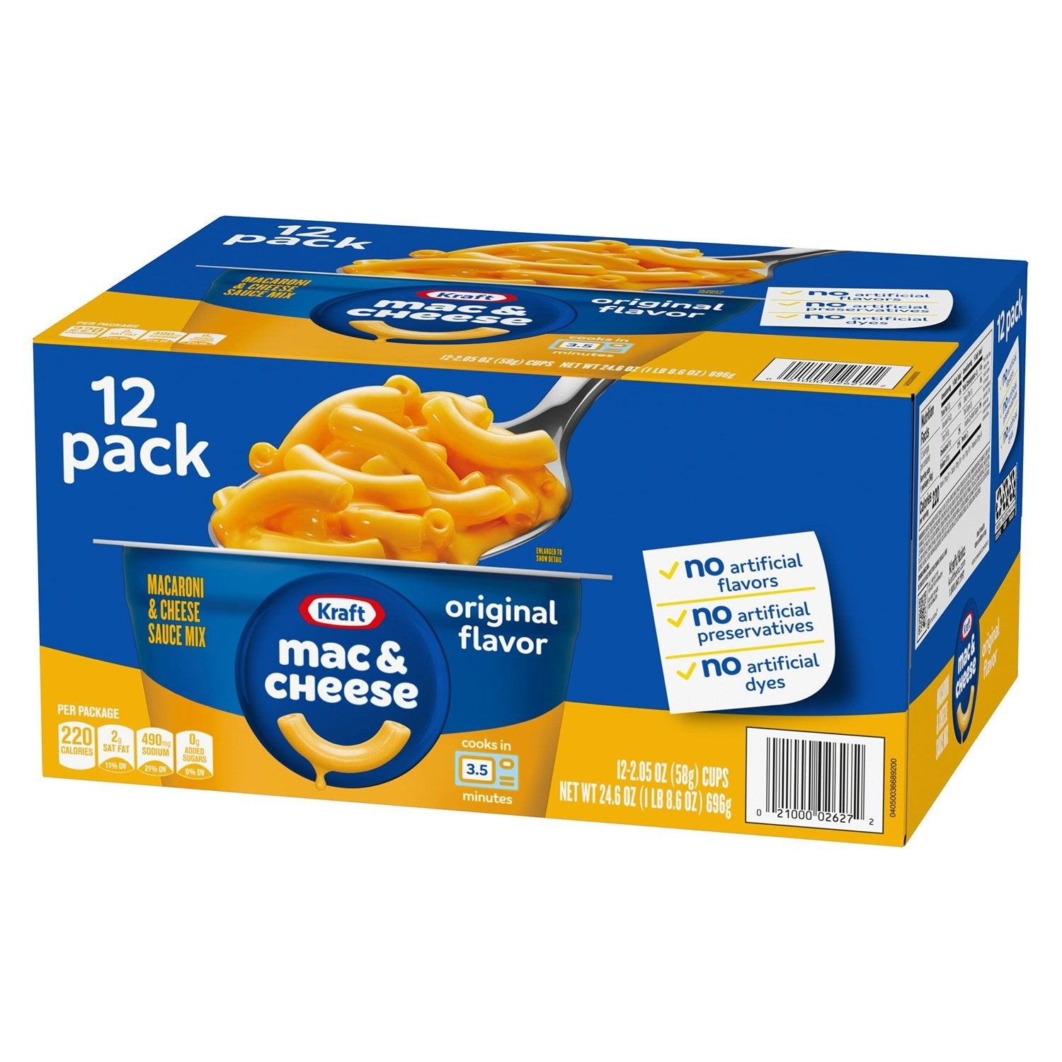 Kraft Original Macaroni and Cheese Easy Microwavable Dinner - 2.05oz/12pk