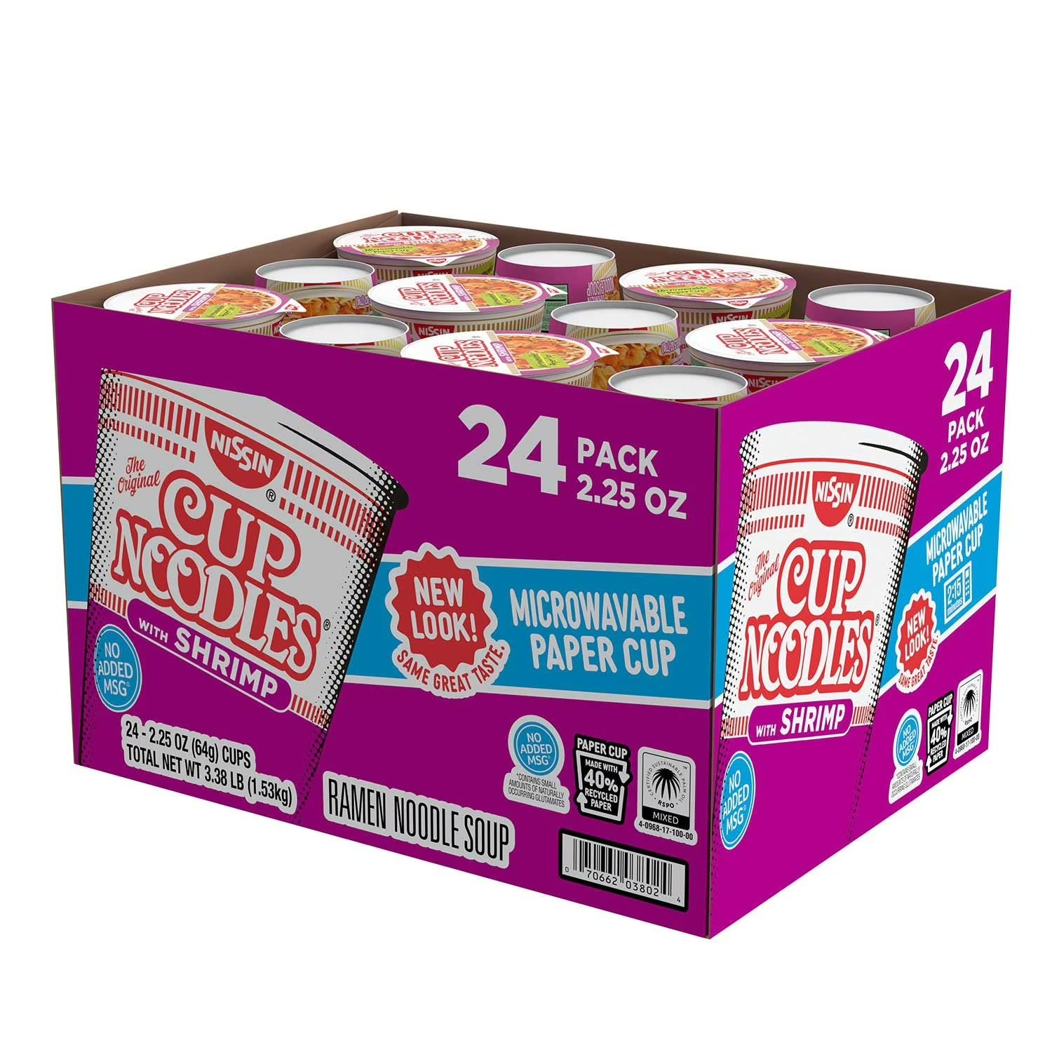 Nissin Cup Noodles Shrimp Flavor - (24x2.25)oz/1pk