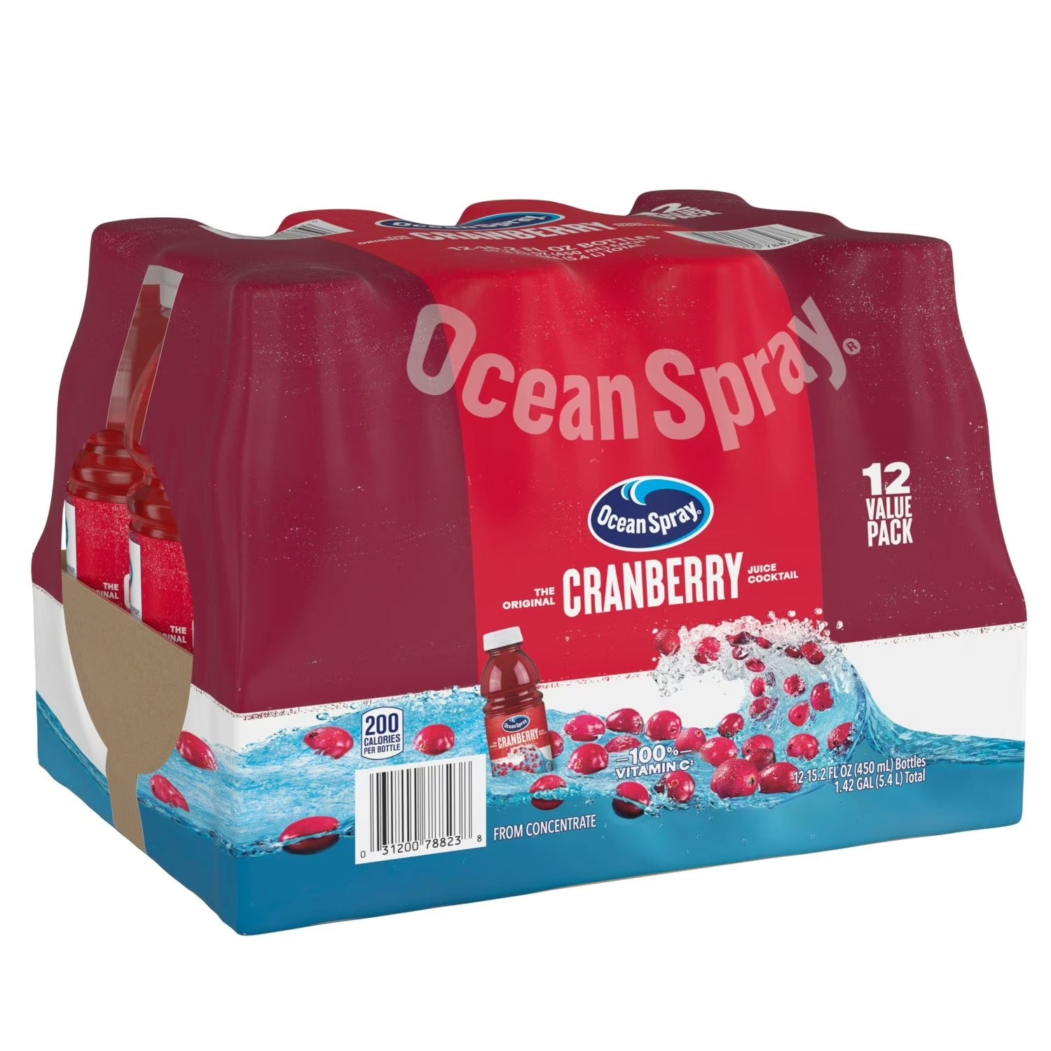 Ocean Spray Cranberry Juice Plastic Bottles - 15.2oz/12pk