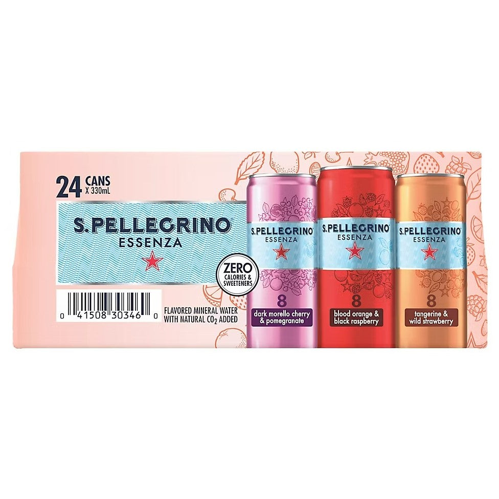 S.Pellegrino Essenza Flavored Mineral Water Variety Pack - 11.15oz/24pk