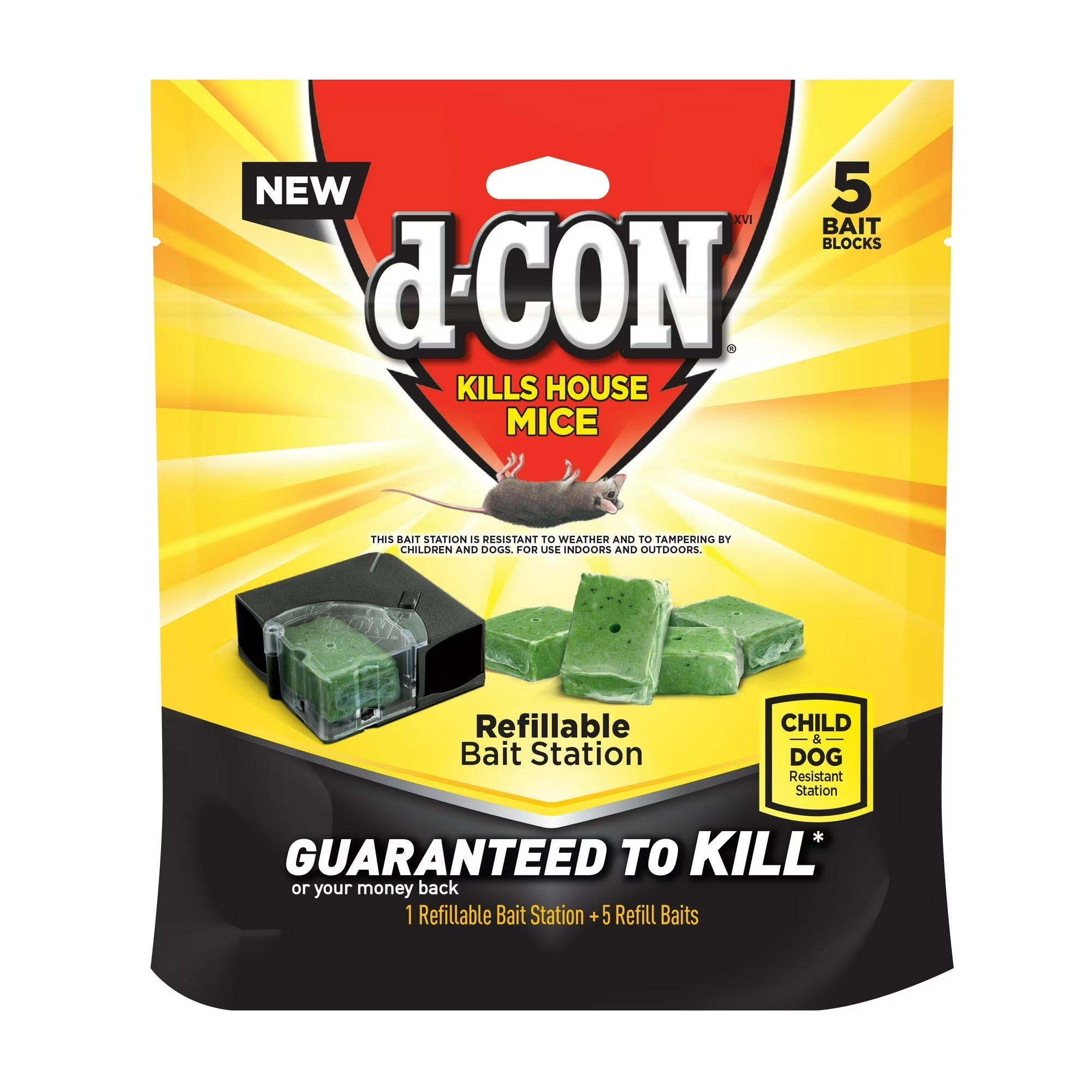 d-CON Bait Station Corner Fit - (1+5)ct/8pk