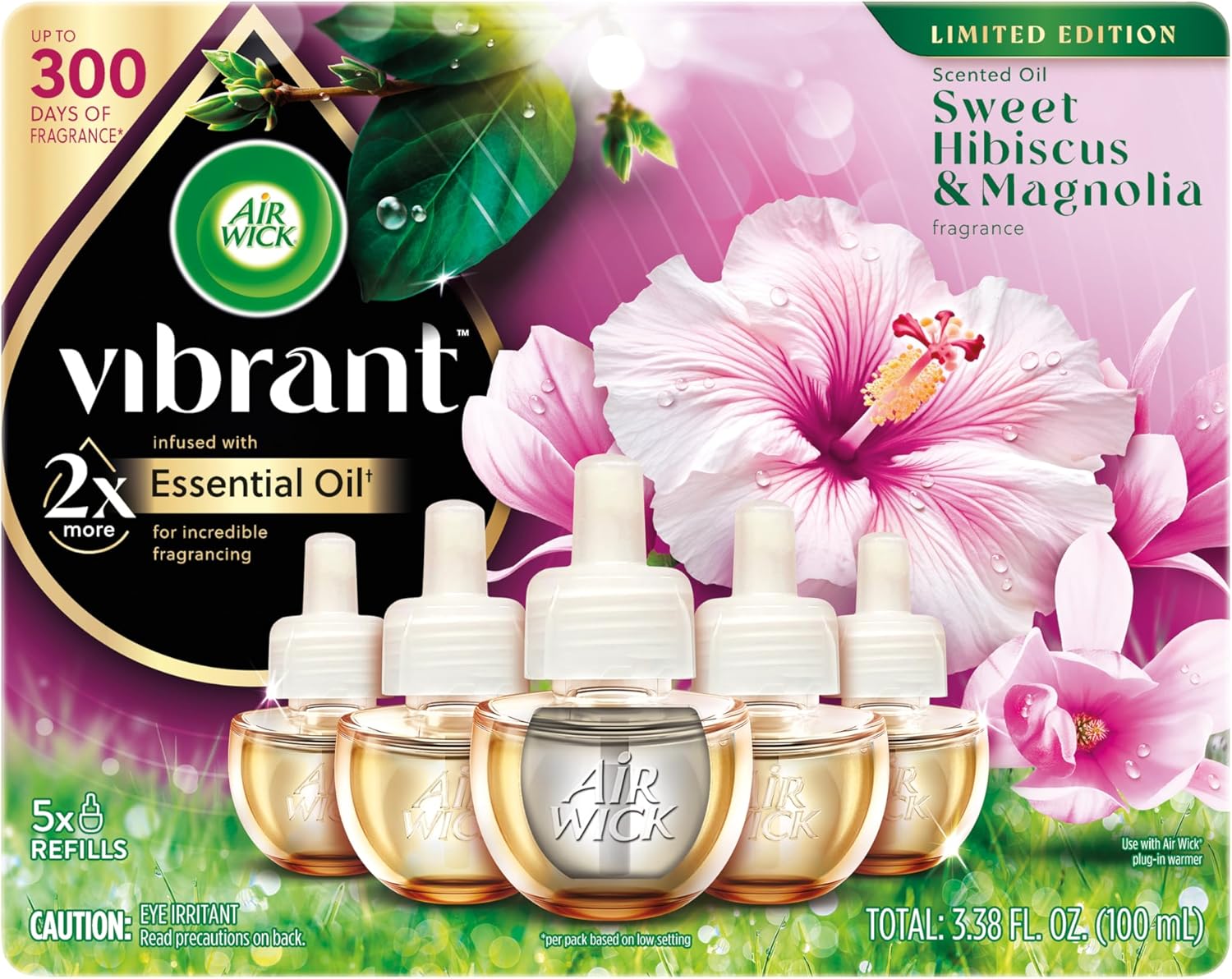 Air Wick Scented Oil - Vibrant Refill Sweet Hibiscus & Magnolia - 5ct/5pk