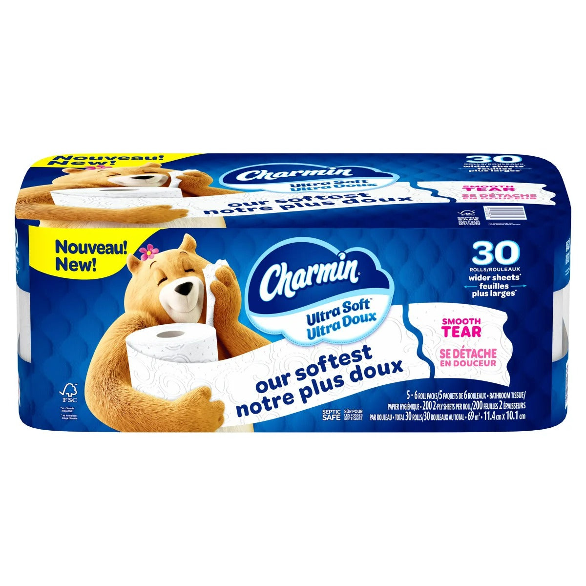 Charmin Ultra Soft Toilet Paper Jumbo Rolls 200 Sheets per Roll - 30ct/1pk