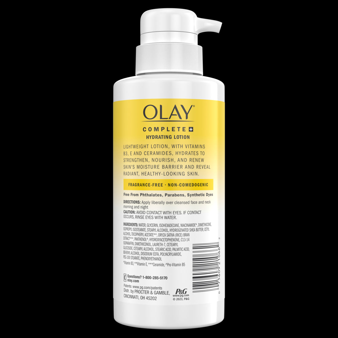 Olay Complete+ Hydrating Lotion Fragrance-Free 3-in-1 Nourishing Face Moisturizer for All Skin Types with Vitamin B3 Vitamin E and Ceramides - 10.1oz/6pk