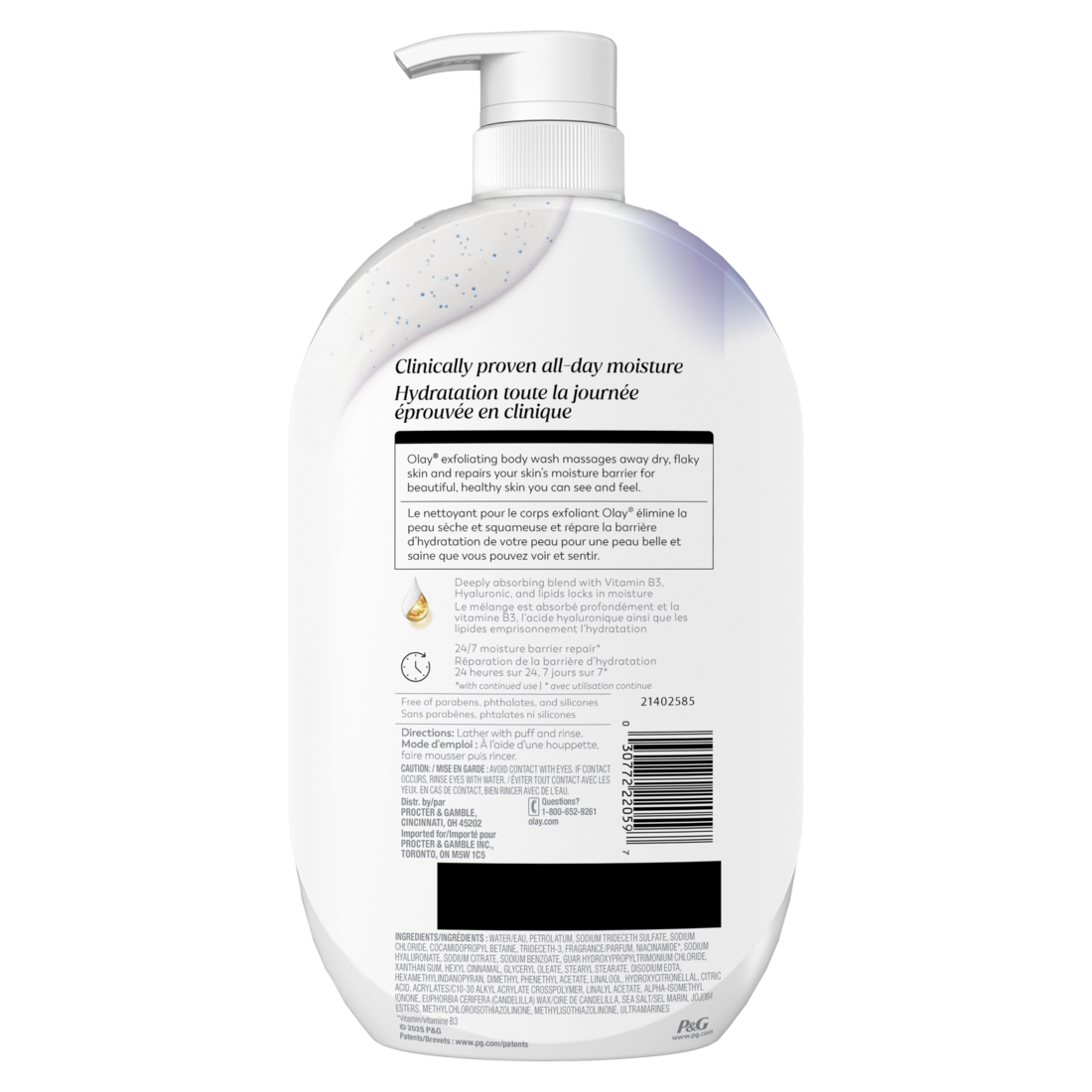 Olay Ultra Moisture Exfoliating Body Wash Vitamin B3 And Hyaluronic Blend - 35oz/4pk