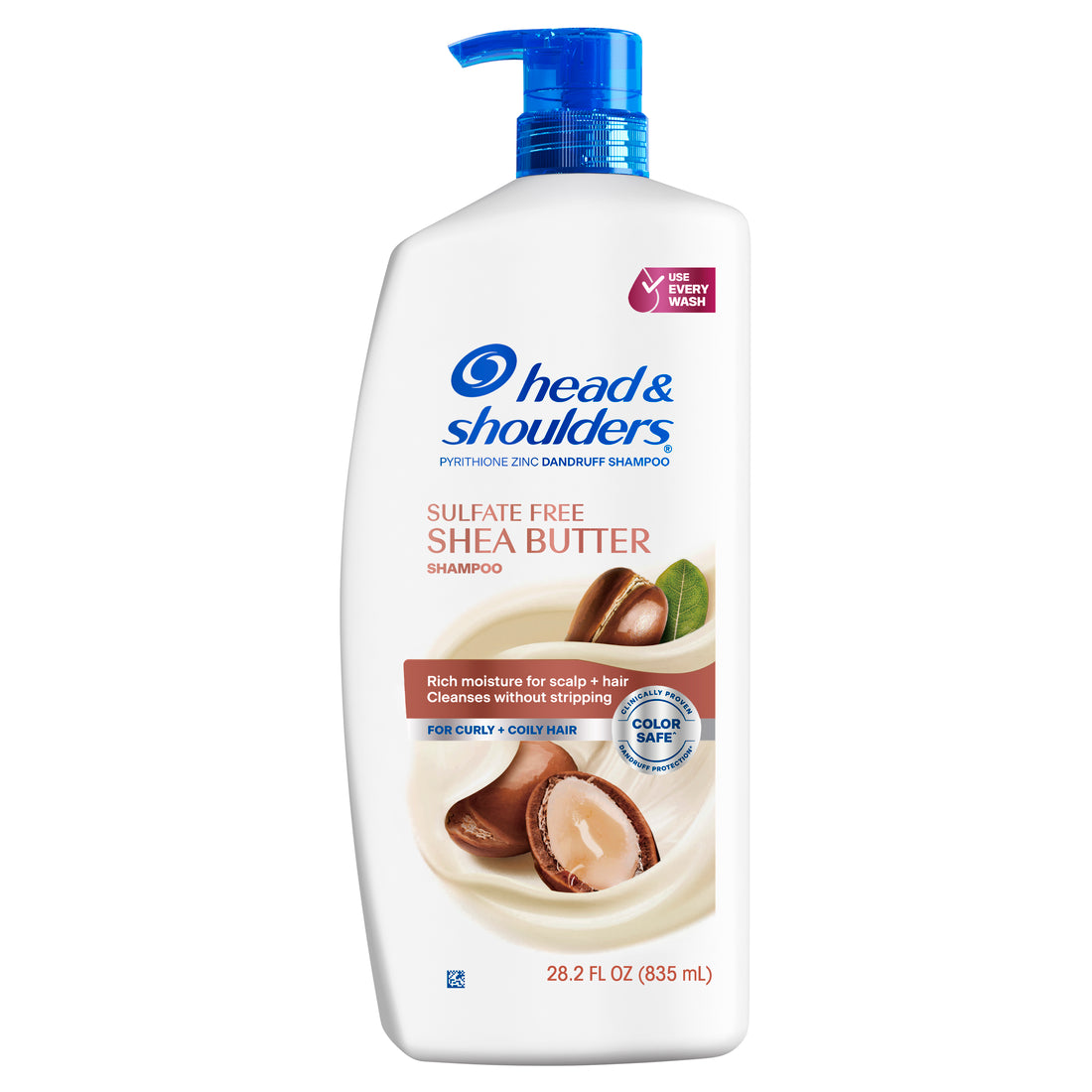 Head & Shoulders Shea Butter Dandruff Shampoo Sulfate-Free Rich Moisture Curly & Coily Hair - 28.2oz/4pk