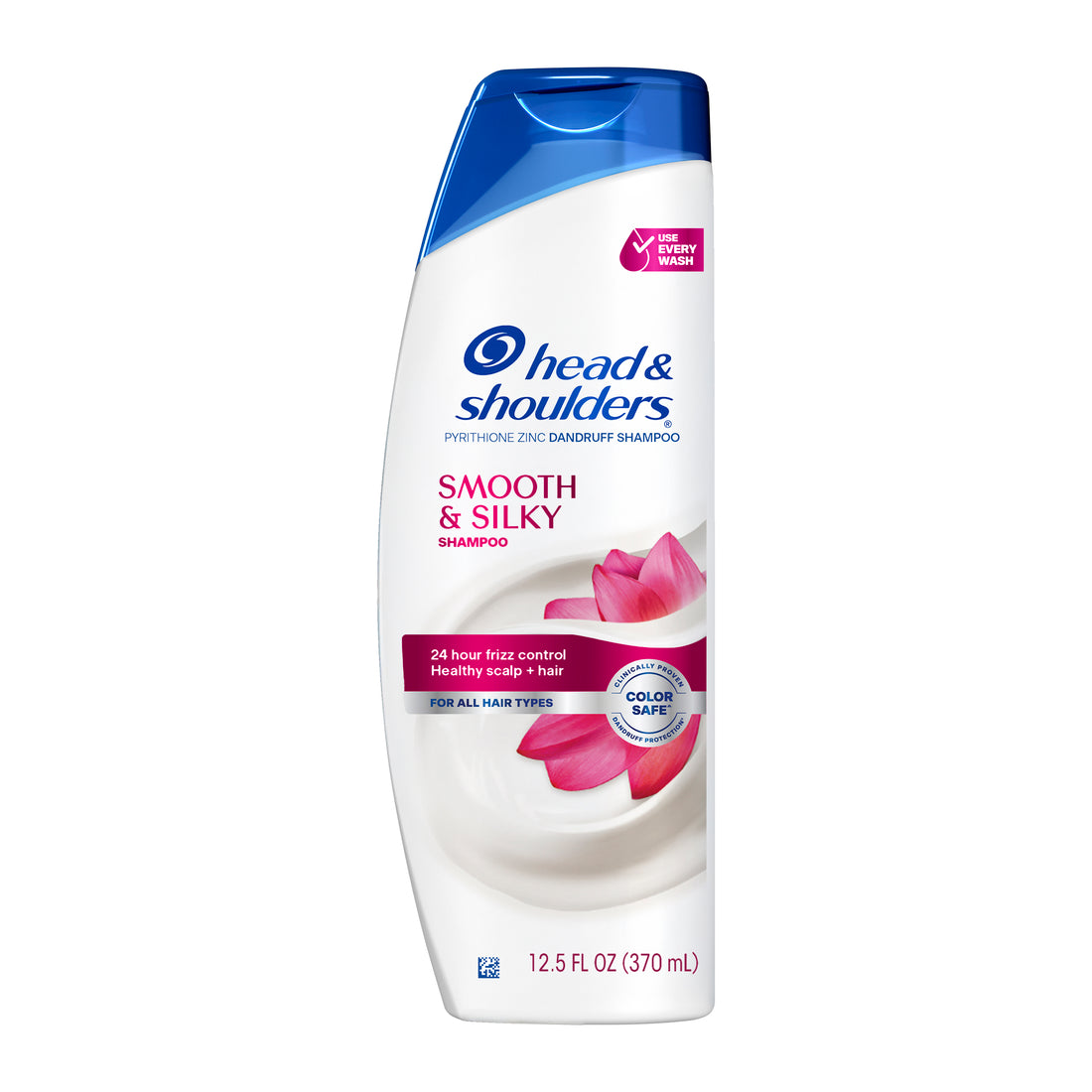 Head & Shoulders Smooth & Silky Dandruff Shampoo Frizz Control Fresh Floral Scent Color Safe - 12.5oz/6pk